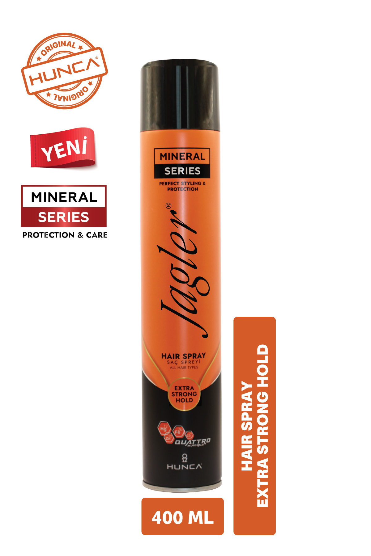 Jagler Saç Spreyi 400ML Extra Strong Hold - Ekstra Güçlü Tutuş (Turuncu)