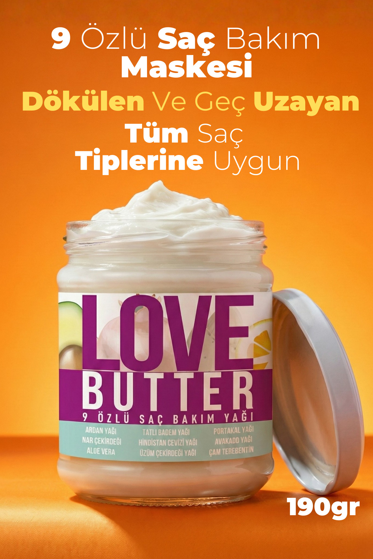 LOVE BUTTER 9 Özlü Saç Bakım Yağı Saç Besleyici Ve Güçlendirici Saç Maskesi