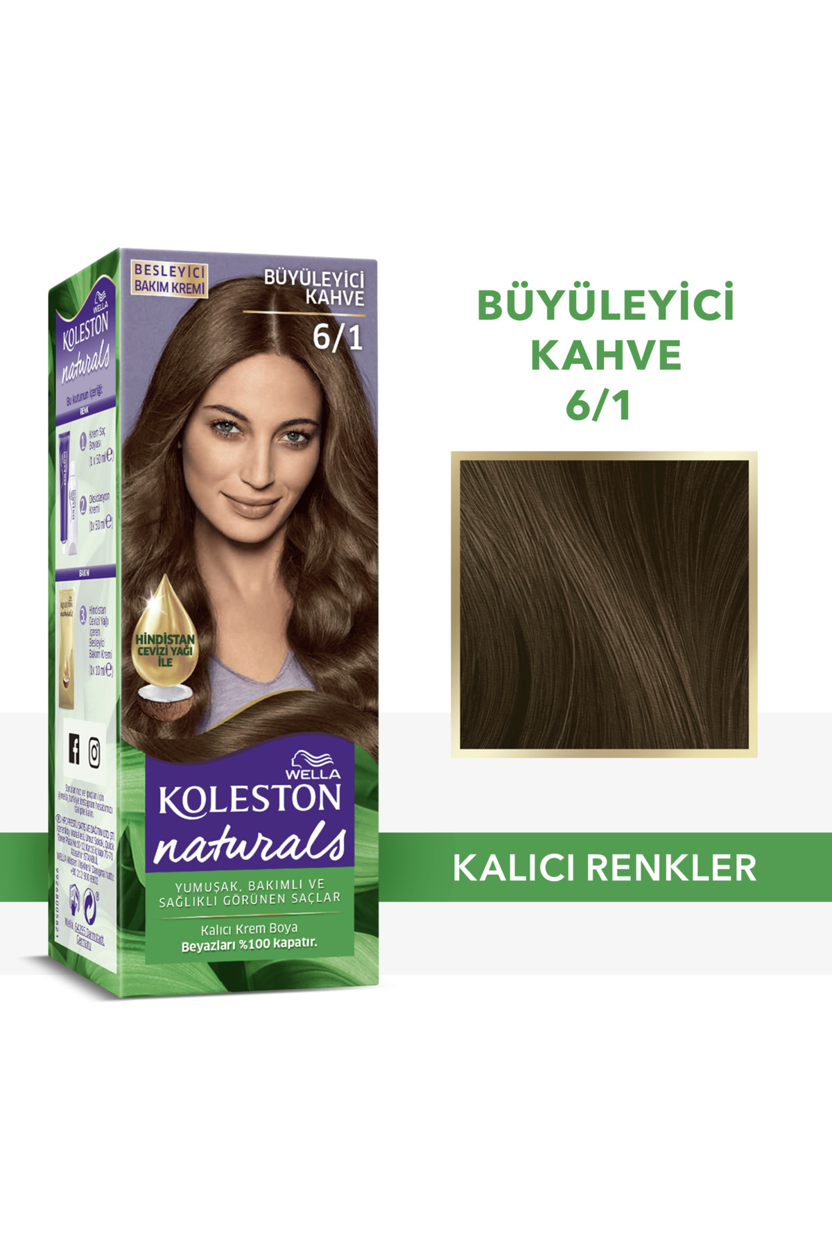 Wella Koleston Naturals 6/1 Büyüleyici Kahve Saç Boyası