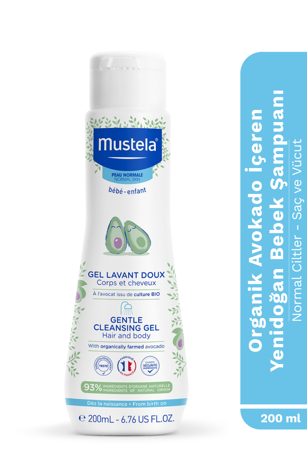 Mustela Gentle Cleansing Dermo Cleansing Yenidoğan Saç Vücut Şampuanı 200 ml