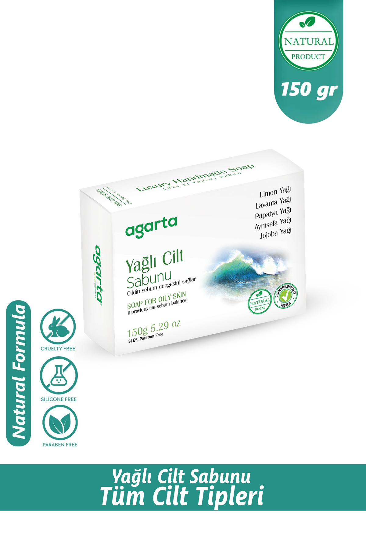 Agarta Yağlı Ciltler Sabunu Doğal 150 gr