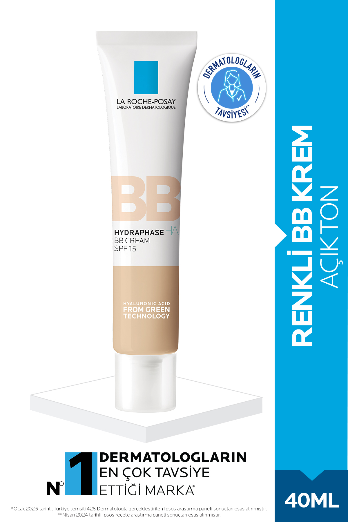 La Roche Posay Hydraphase Ha Bb Cream Light (spf15) 40 ml - Renkli Nemlendirici 3337875794091