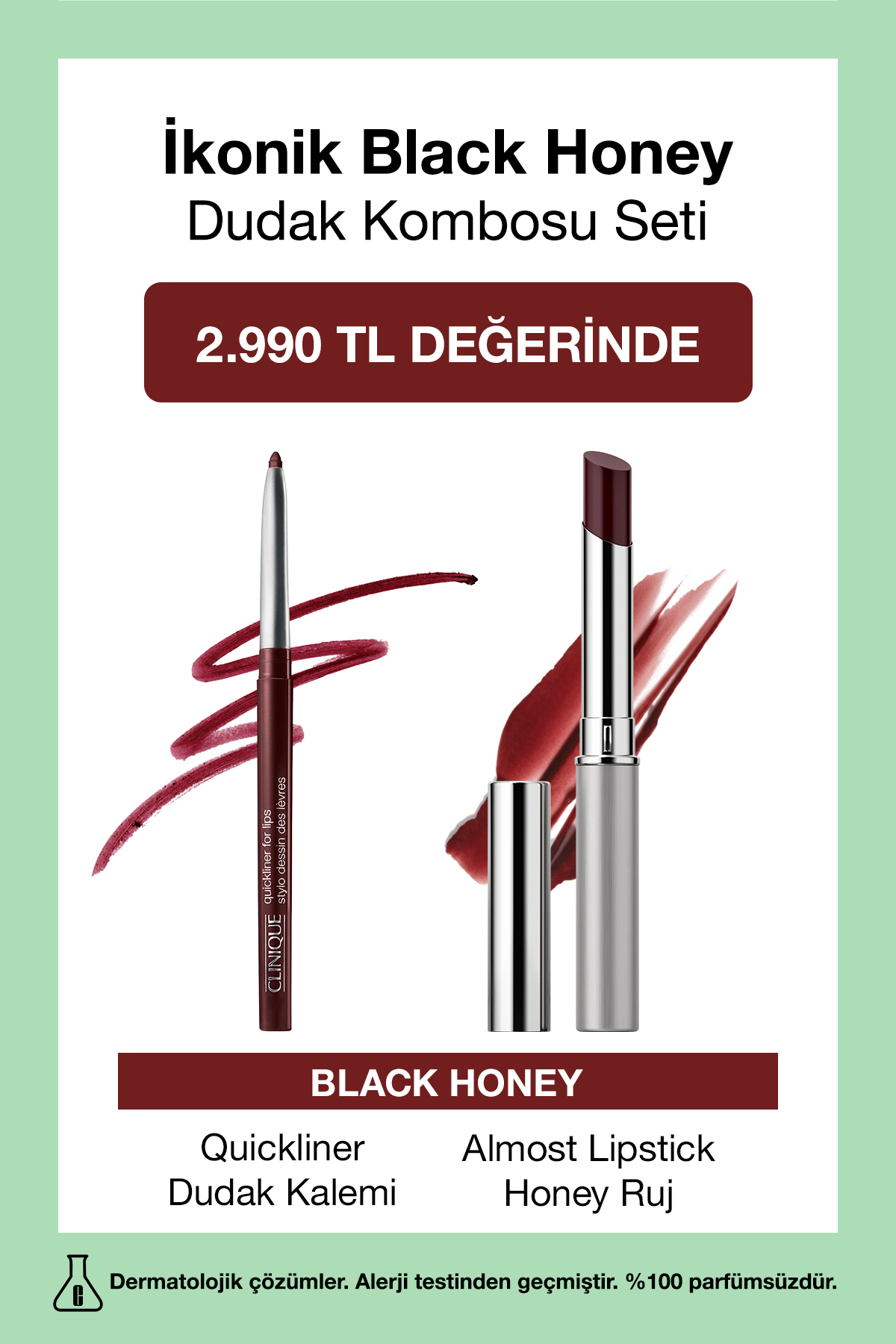 Clinique İkonik Black Honey Dudak Kombosu Seti