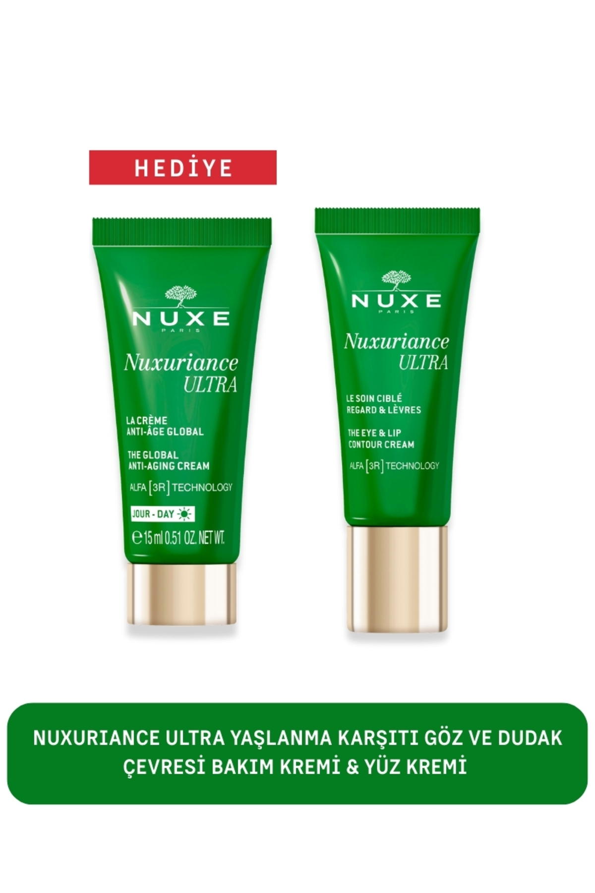 Nuxe Nuxuriance Ultra Yaşlanma Karşıtı Göz ve Dudak Çevresi Bakım Kremi-Yüz Kremi Hediye