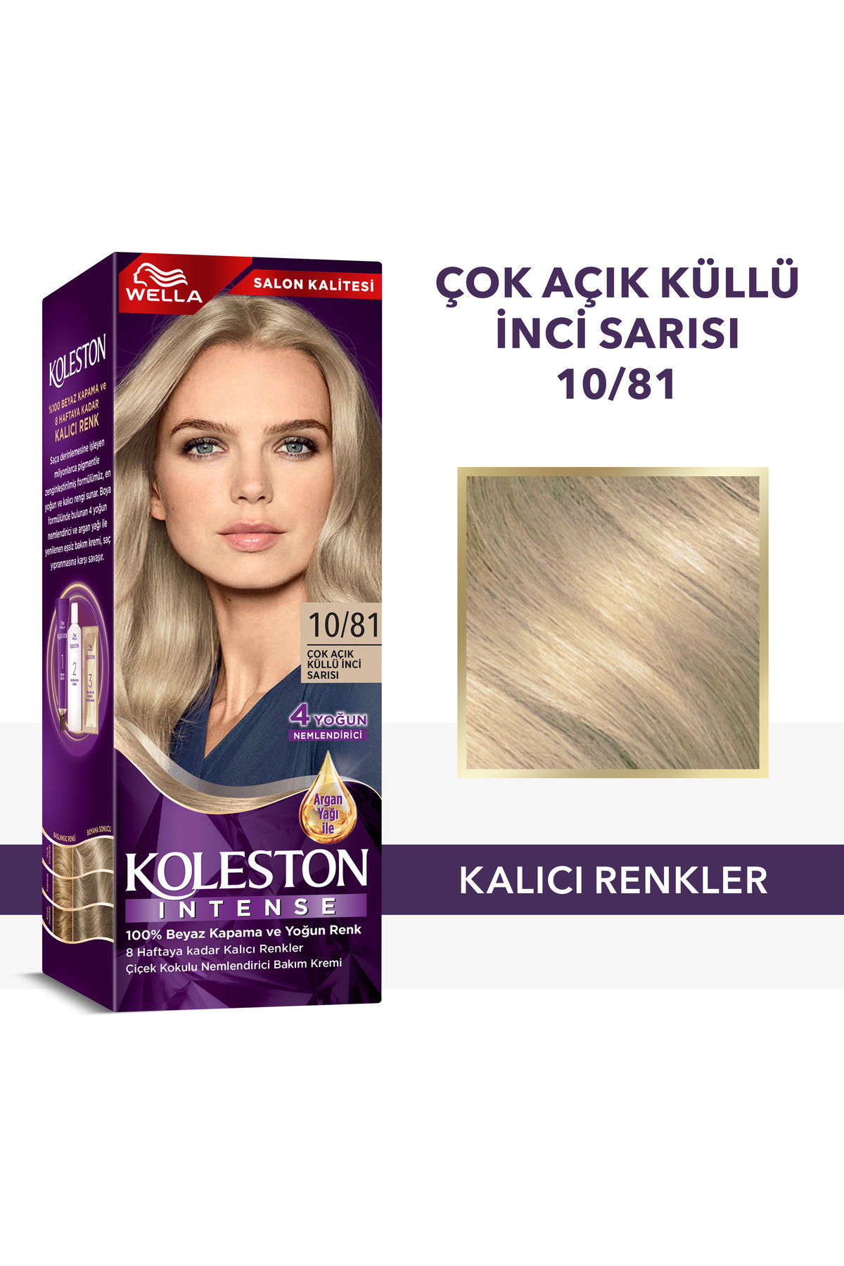 Wella Koleston Intense Saç Boyası 10/81 Çok Açık Küllü İnci Sarısı