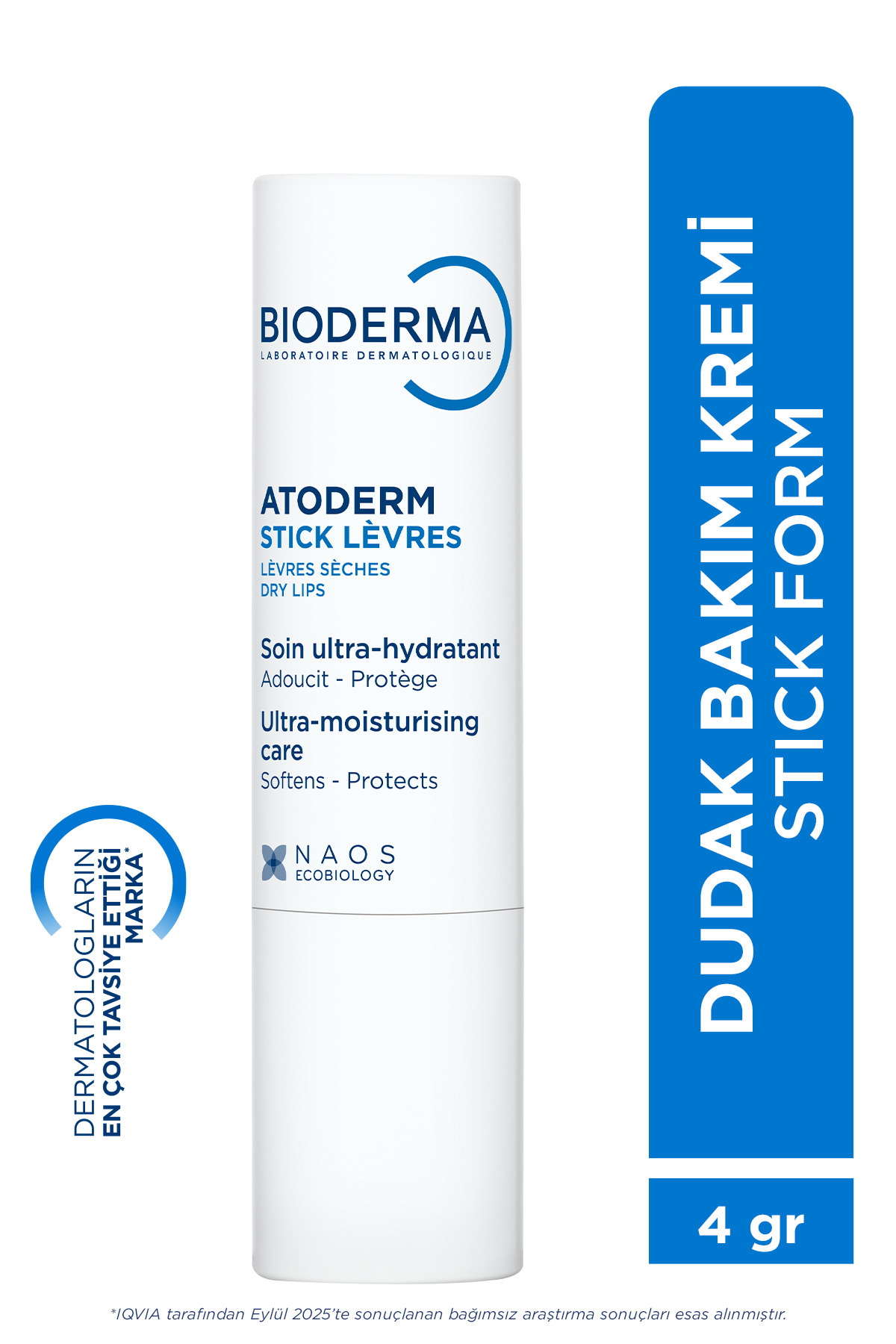 Bioderma Atoderm Lip Stick Kuru ve Hassas Dudaklar Shea Yağı İçeren Besleyici Nemlendirici Dudak Kremi 4 gr