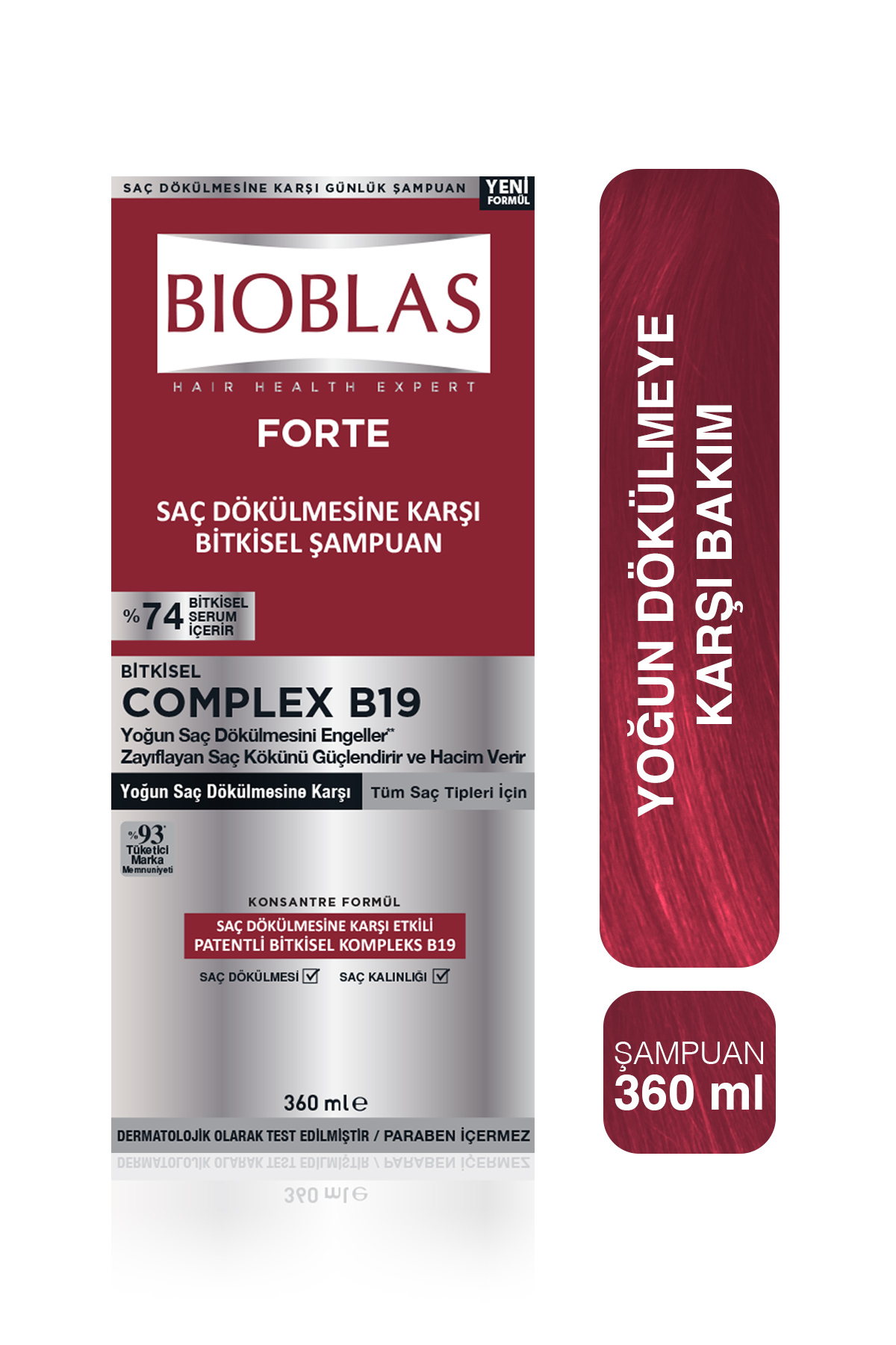 Bioblas Forte Complex B19 Yoğun Saç Dökülmelerine Karşı Bitkisel Şampuan 360 ml