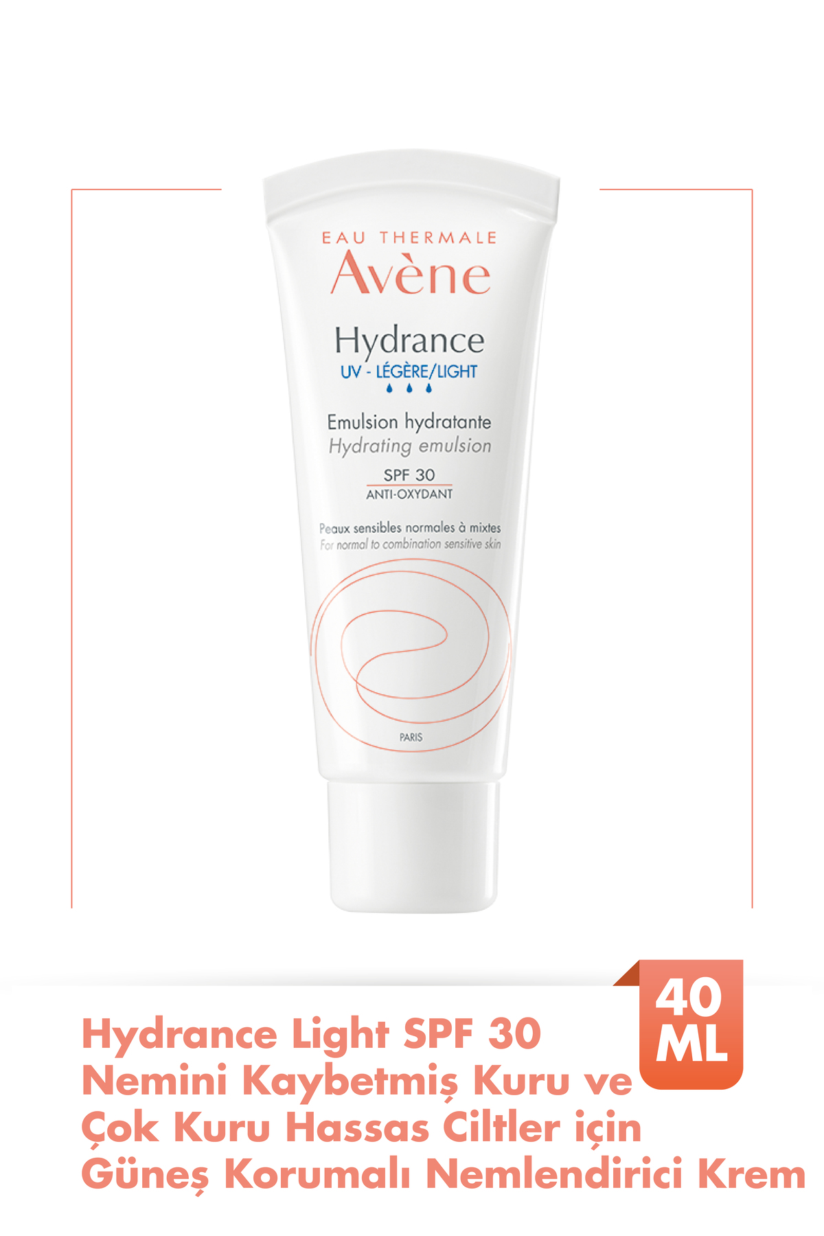 Avene Hydrance Light SPF 30 Nemini Kaybetmiş Karma Ciltler için Güneş Korumalı Nemlendirici Krem 40 ml