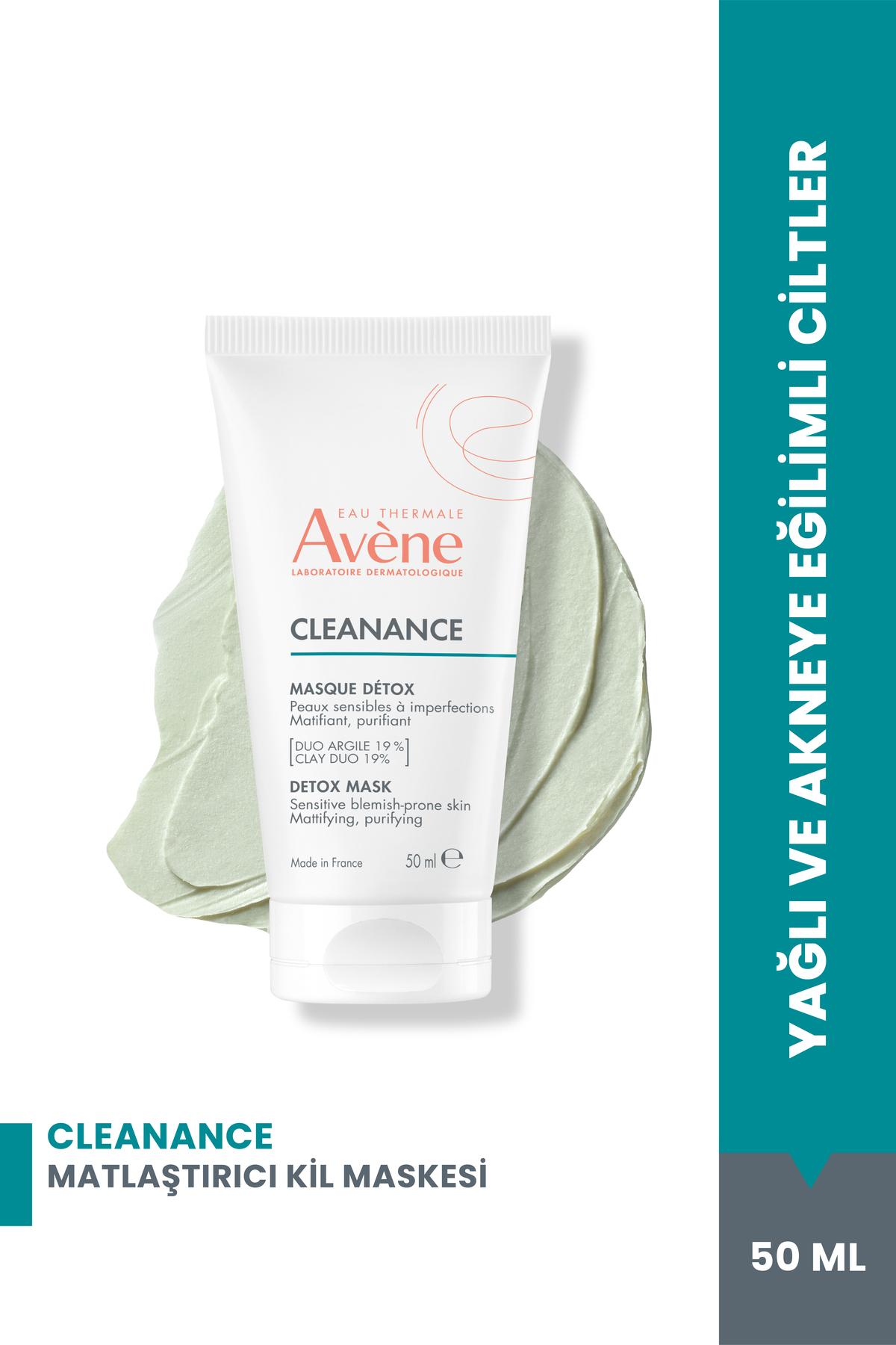Avene Cleanance Yağlı ve Akneye Eğilimli Ciltler için Matlaştırıcı ve Arındırıcı Kil Maskesi 50 ml