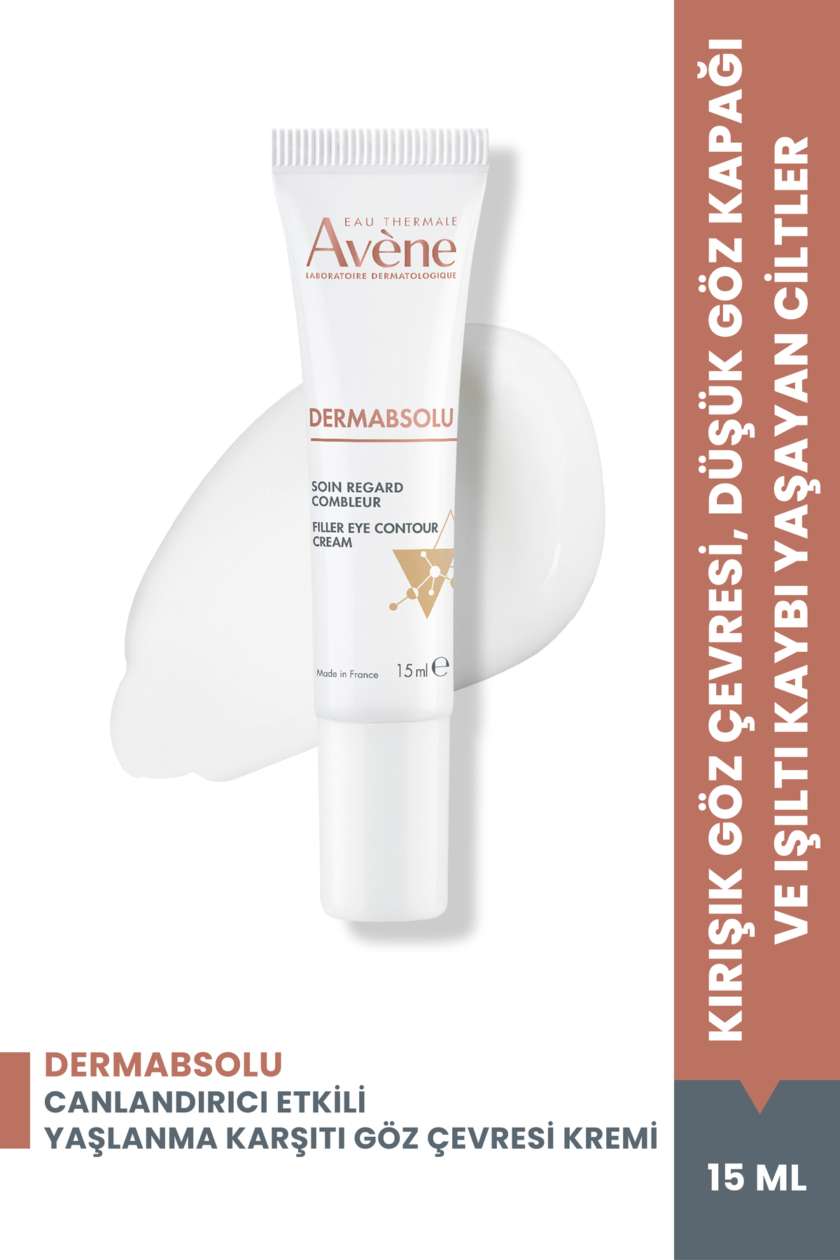 Avene DermAbsolu Düşük Göz Kapağı, Yorgunluk ve Işıltı Kaybı Yaşayan Göz Çevresi için Bakım Kremi 15 ml