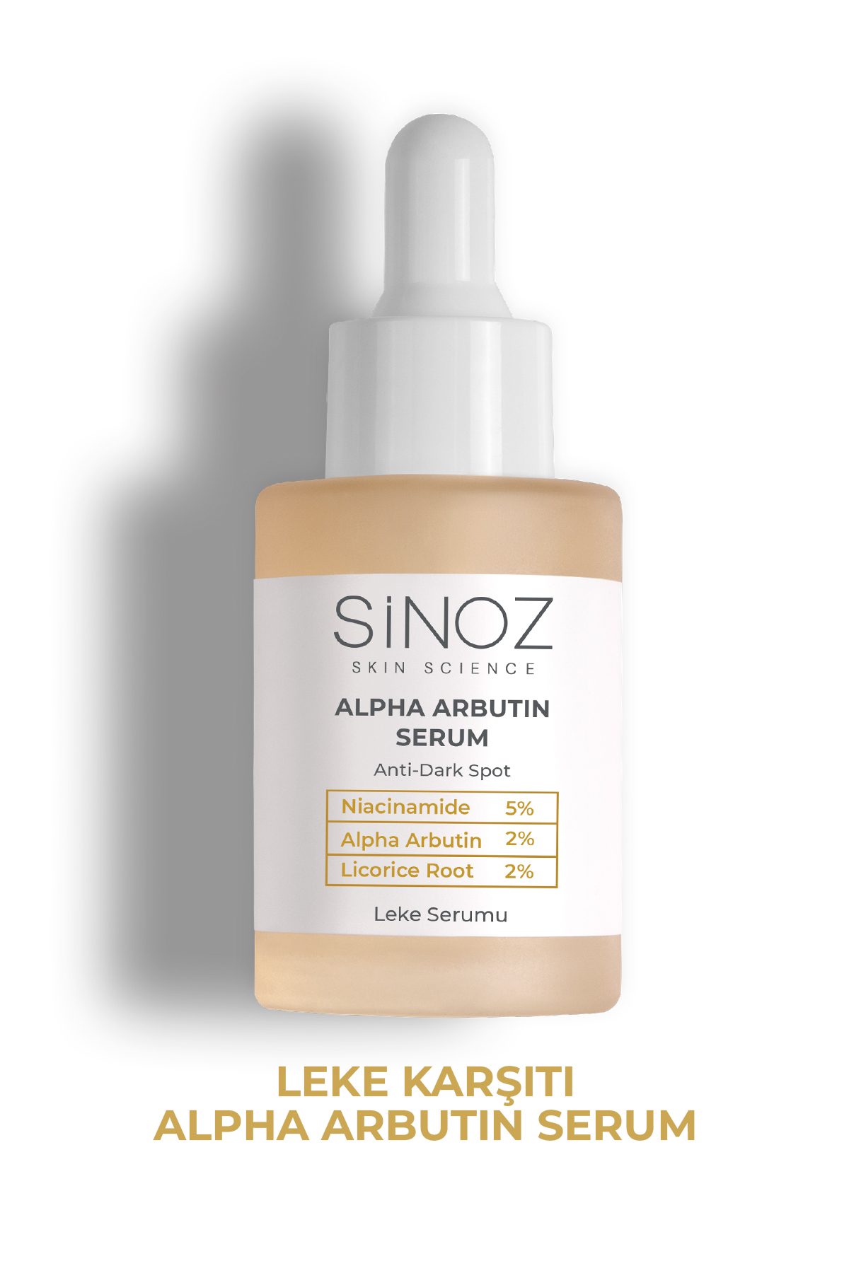 SİNOZ Koyu Leke Karşıtı Arbutin Yüz Bakım Serumu (Niacinamide 5% + Alpha Arbutin 2%) 30 ml