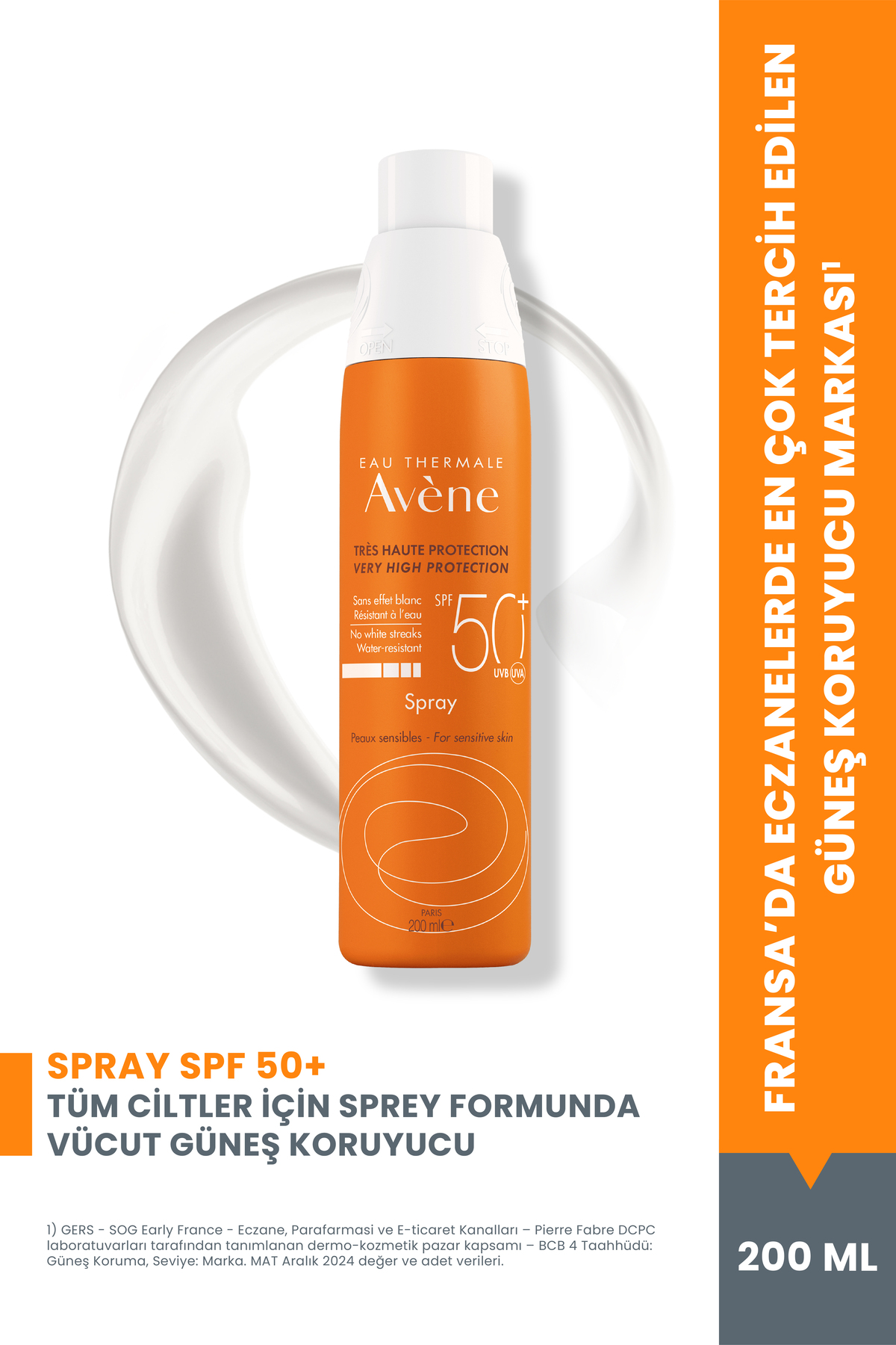 Avene Güneşten Koruyucu SPF 50+ Vücut Spreyi 200 ml