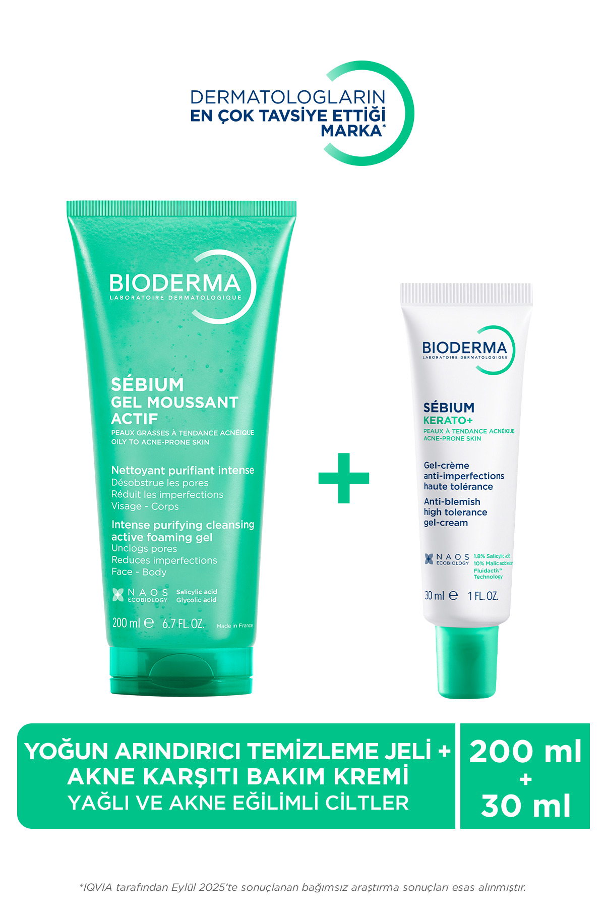 Bioderma Sebium Sivilce ve Karşıtı Bakım Kremi 30ml&Arındırıcı Yüz Temizleme Jeli 200ml