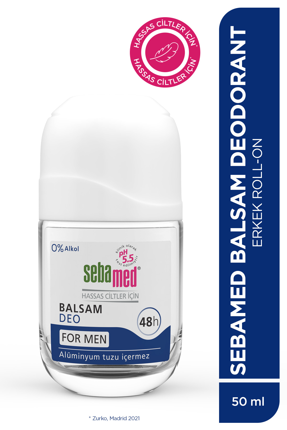 Sebamed Hassas Ciltlere Özel 48 saat etkili Erkek Balsam 48 Saat Etkili Deodorant Roll-On 50ml