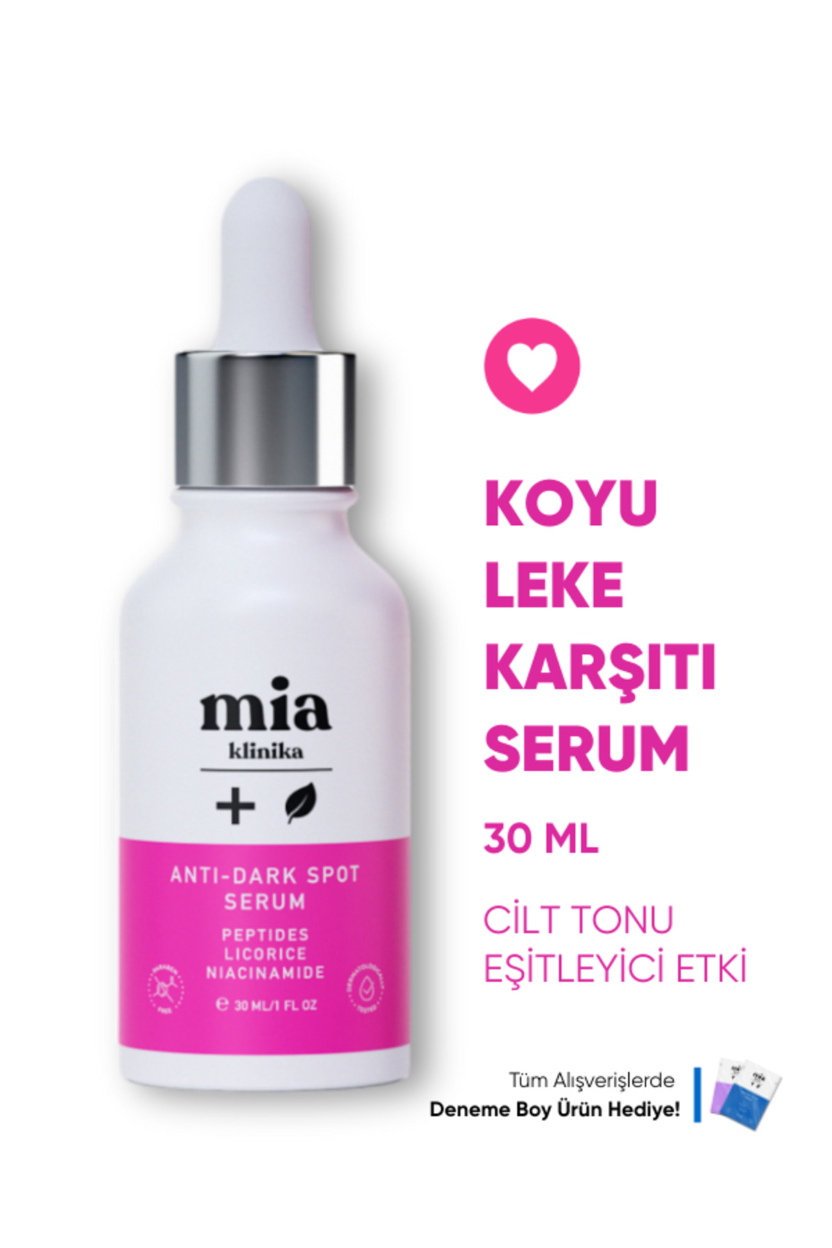 mia klinika Cilt Tonu Eşitlemeye Yardımcı Aydınlatıcı Leke Serumu 30 ml