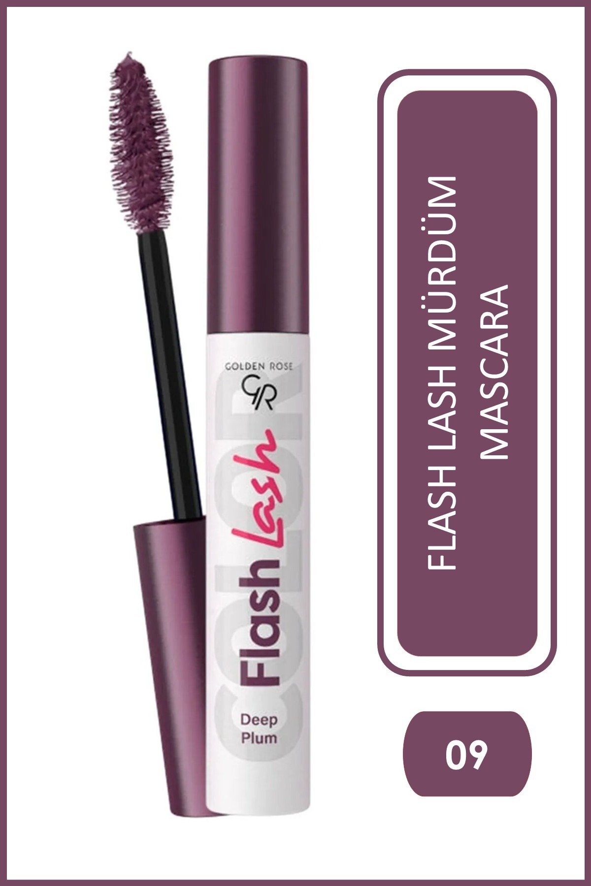Golden Rose Flash Lash Colored Mascara No: 09 Deep Plum - Renkli Maskara