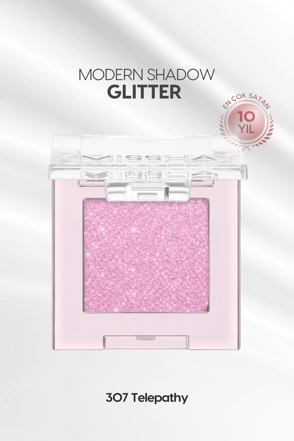Missha Kalıcı, Topaklanma Yapmayan, Simli Tekli Far Modern Shadow Glitter (307 Telepathy)