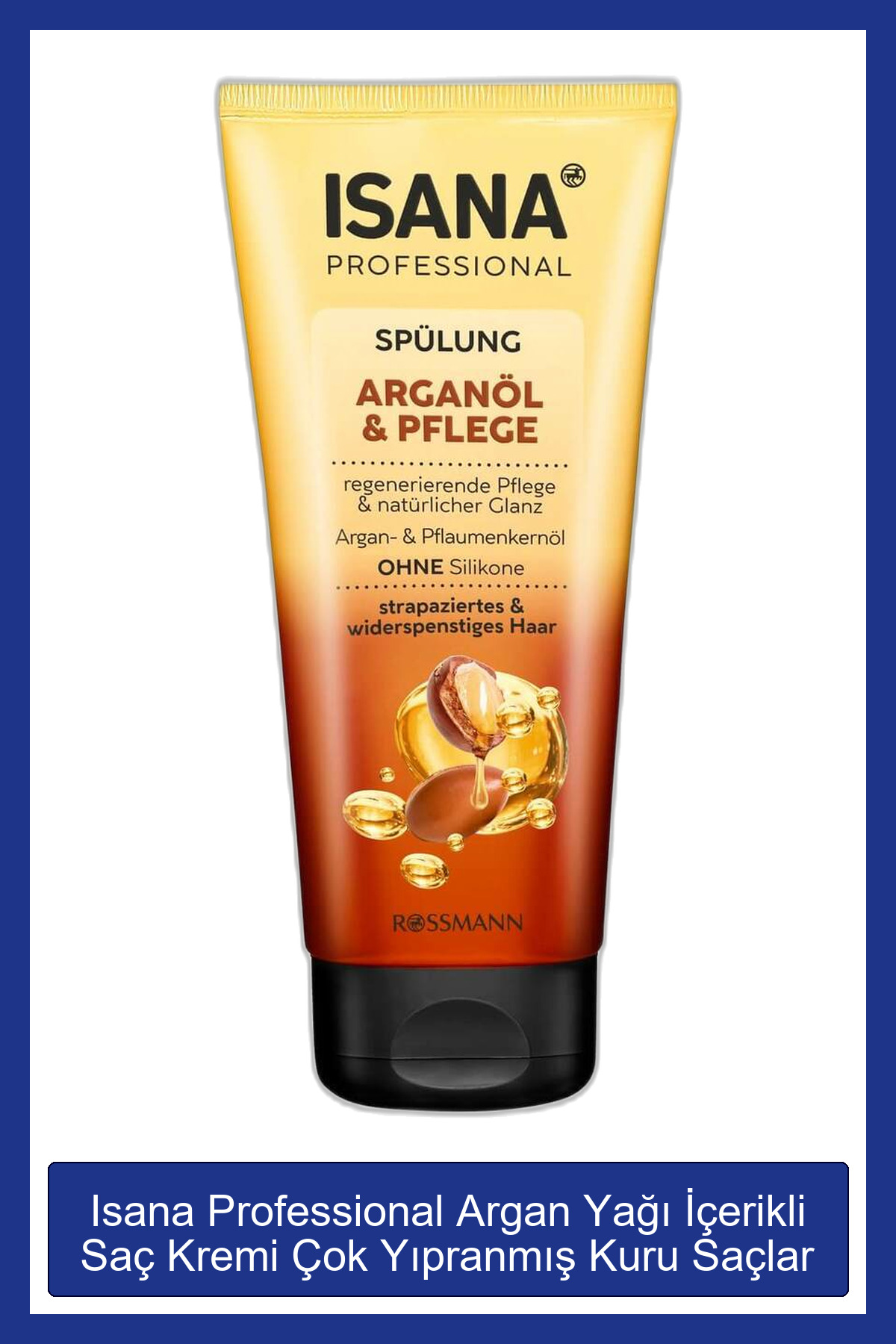 Isana Professional Saç Kremi Çok Yıpranmış Kuru Saçlar- Argan Yağı Içerikli 200 Ml
