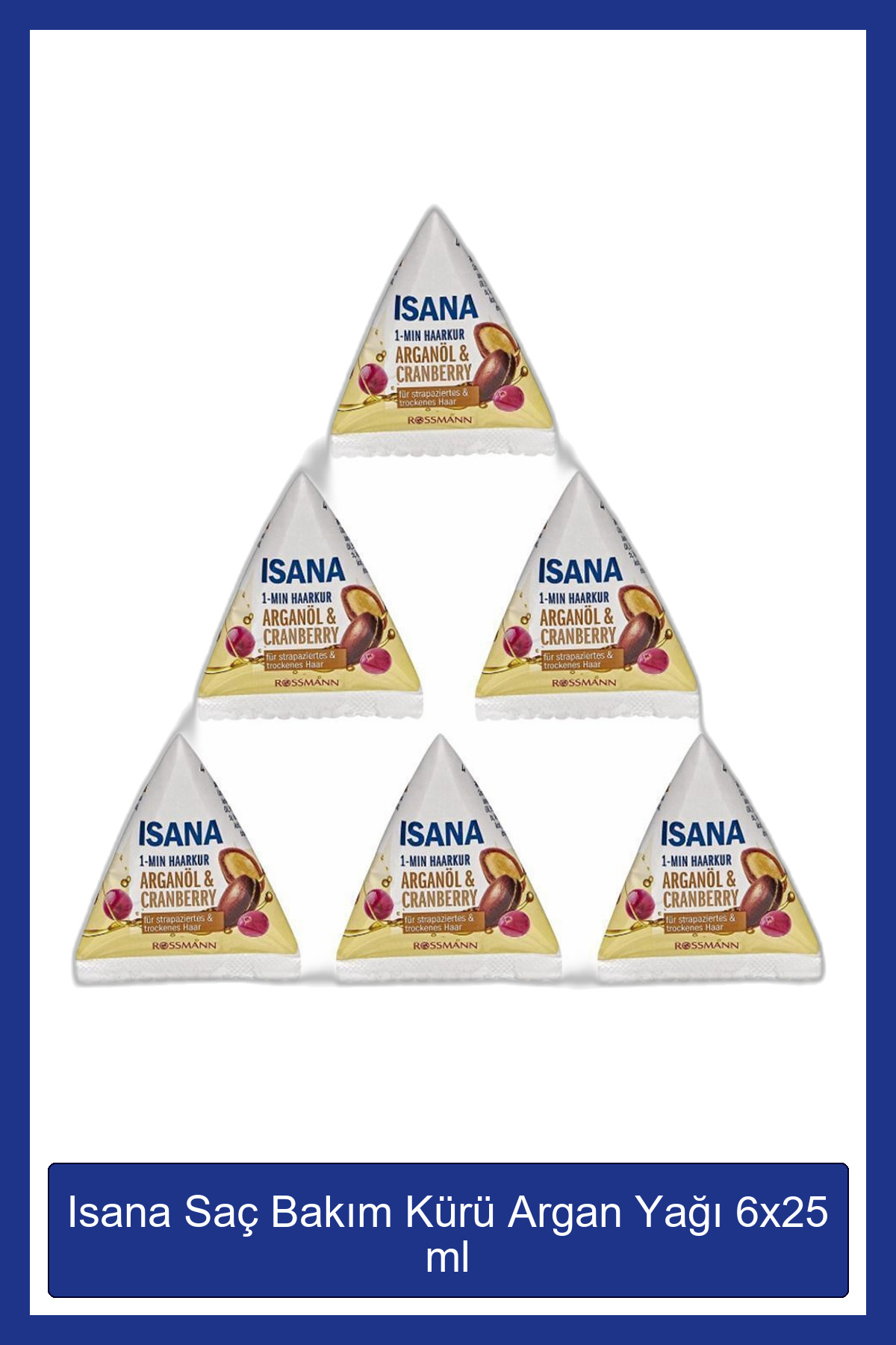 ISANA Rossman Saç Bakım Kürü Argan Yağı 25ml × 6 Adet