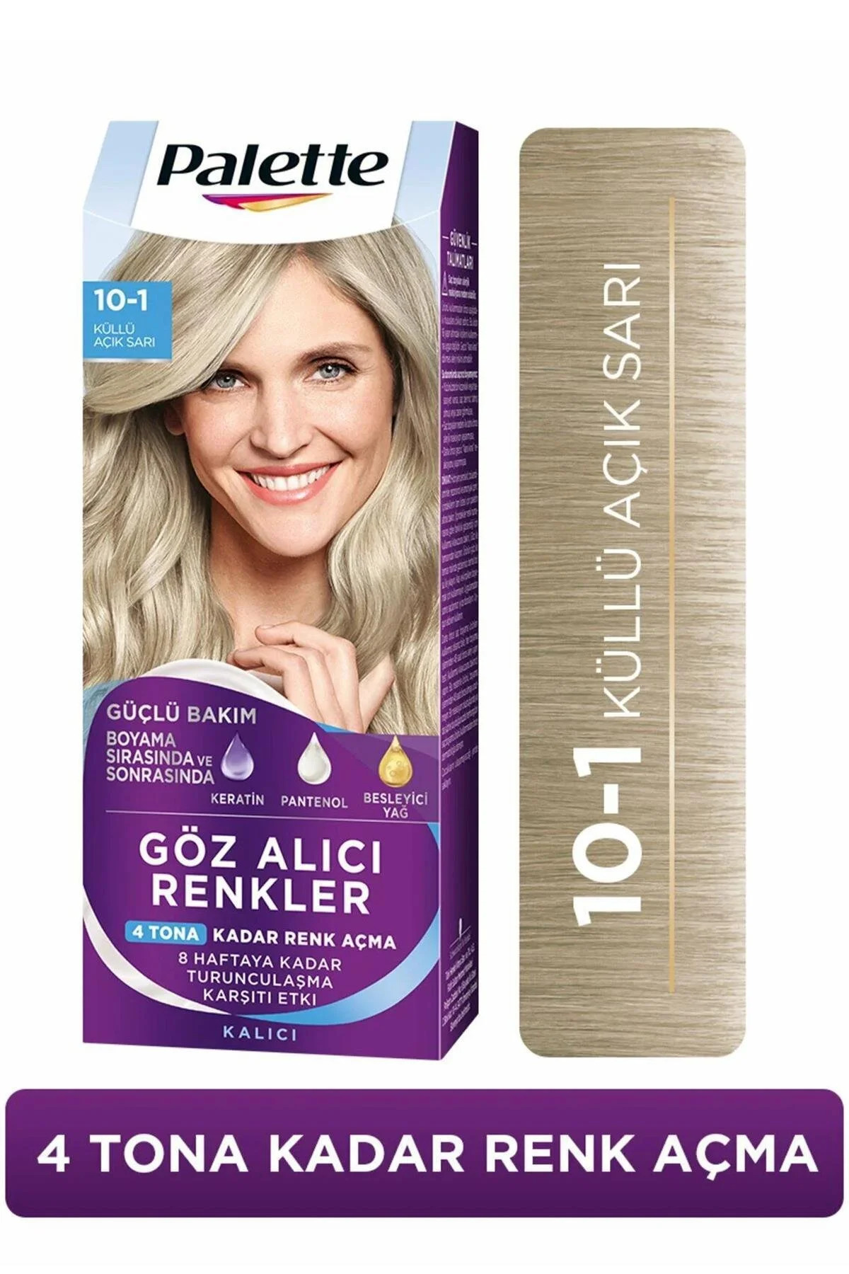 Palette Göz Alıcı Renkler Saç Boyası No: 10.1 Küllü Açık Sarı