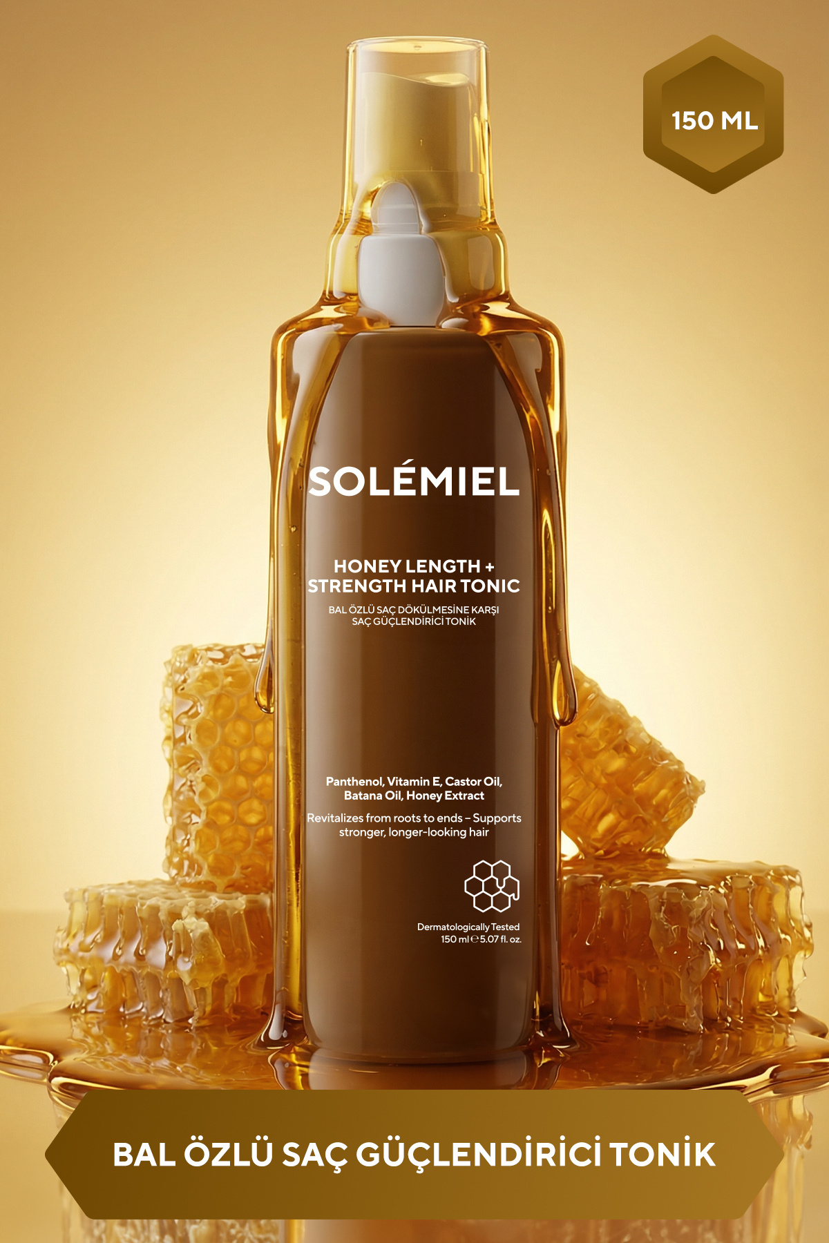 Solemiel Saç Toniği Batana ve Castor Yağı İçeriğiyle Canlı ve Dolgun Görünüme Destek 150 ML