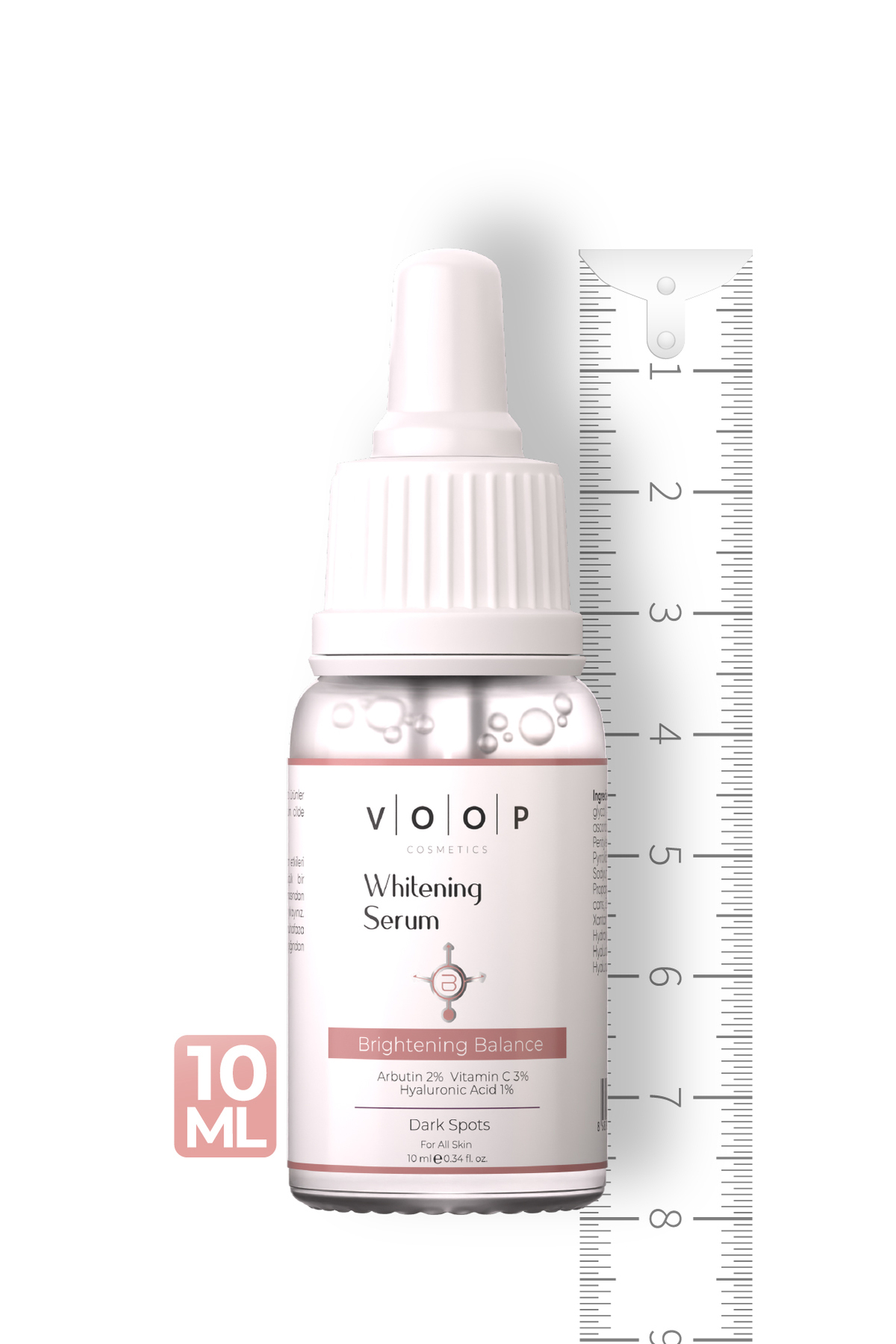 VOOP Whitening Ton Eşitleyici Mini Beyazlatıcı Serum 10 ml | %2 Arbutin, %3 Vitamin C, %1 Hyaluronik Asit