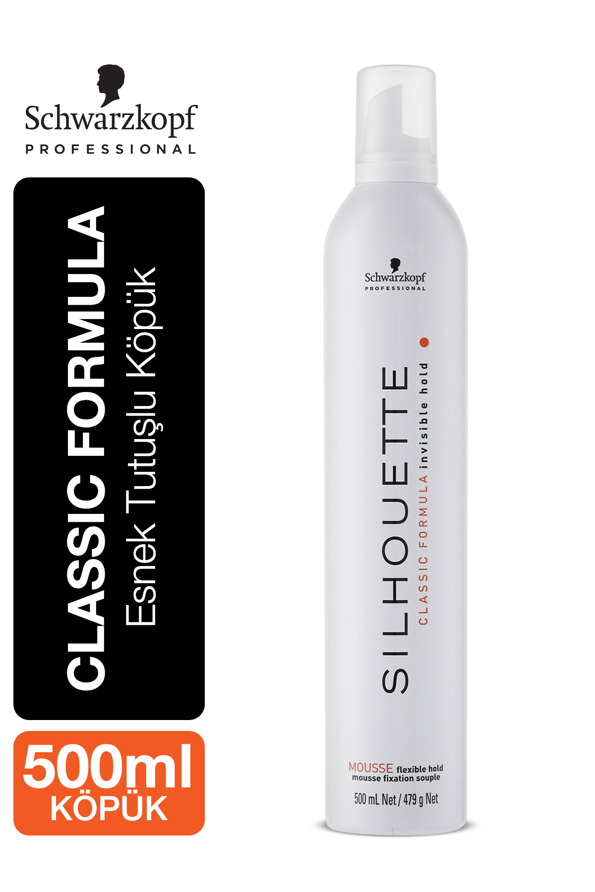 Silhouette Esnek Tutuşlu Saç Köpüğü 500ml | Uzun Süre Kalıcı, Mükemmel Canlılık, Kalıntı Yapmaz