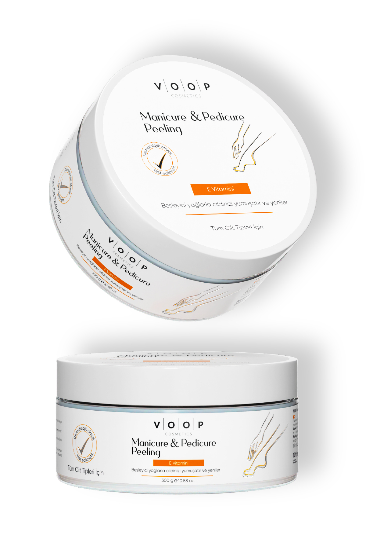 VOOP El & Ayak Onarıcı Ve Besleyici Bakım Kremi 300 gr | Manikür Pedikür Peeling