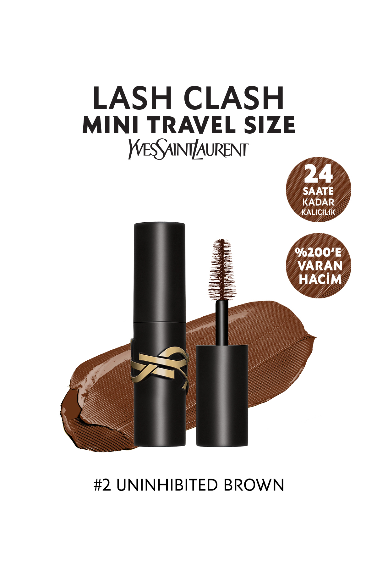 Yves Saint Laurent Mascara Lash Clash Yüksek Hacim Veren Maskara 02 Kahverengi / Brown 3614274776140