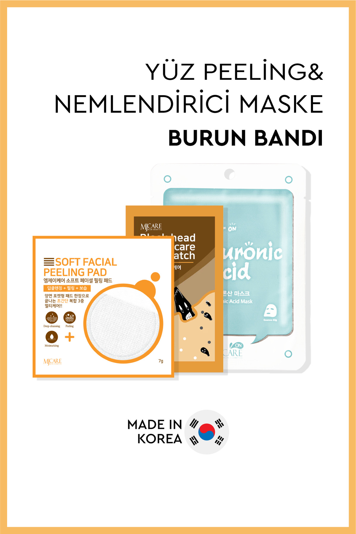 Mjcare Yüz Bakım Seti (H) - Arındırıcı ve Nem Mıknatısı Üçlü Bakım Seti