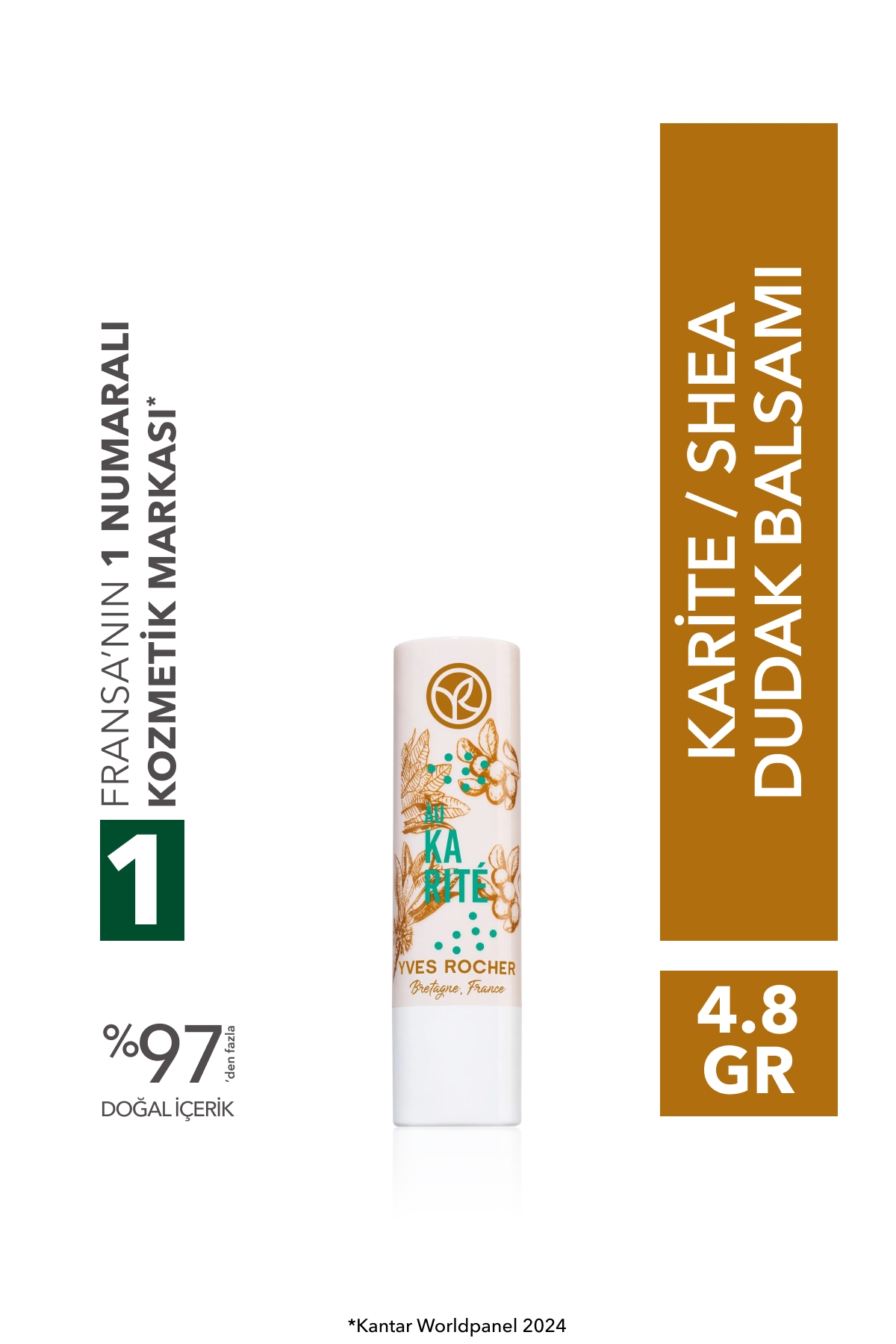 Yves Rocher Dudak Balsamı-Nemlendirici, Besleyici Onarıcı Karite/Shea-4.8gr