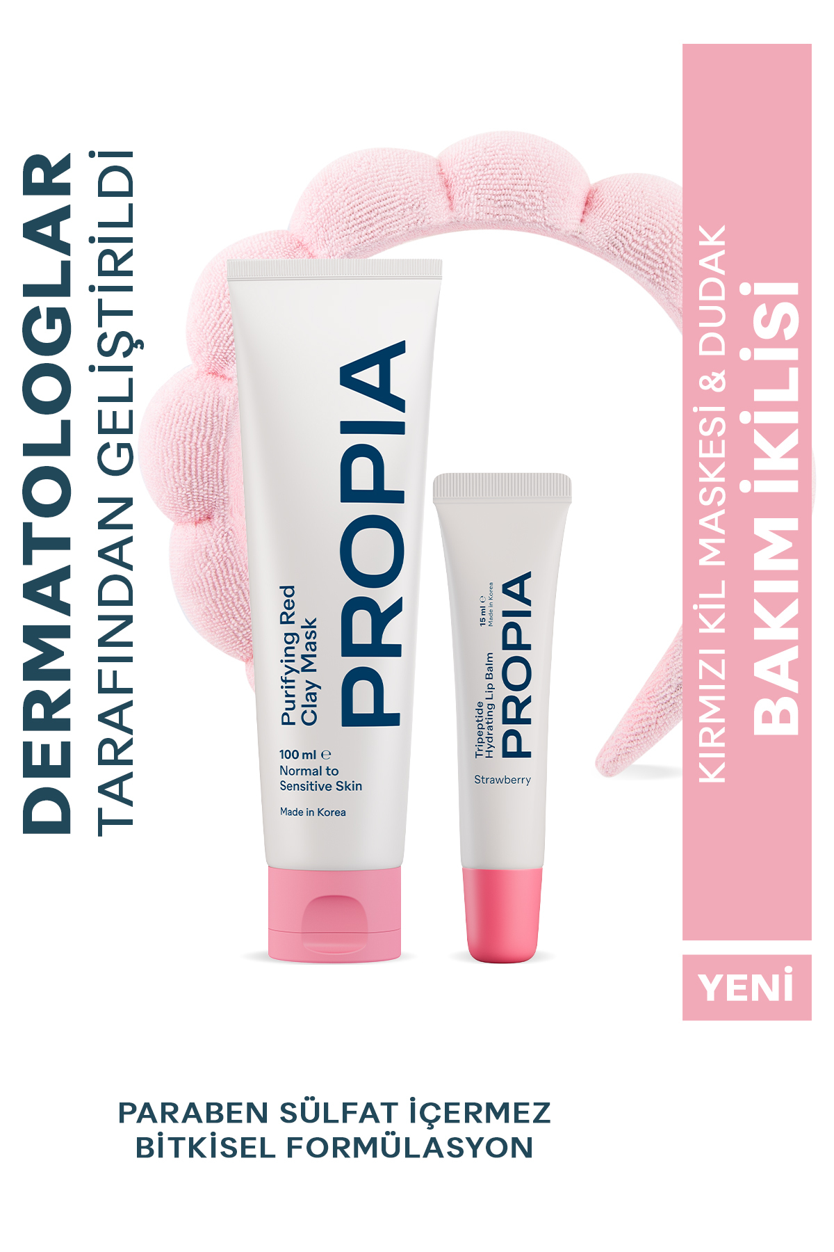 Propia Kırmızı Kil Maskesi & Dudak Bakım İkilisi
