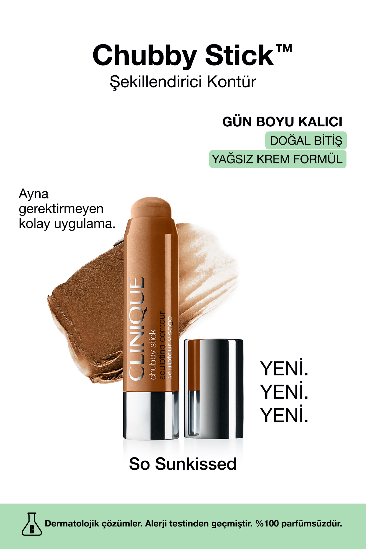 Clinique Chubby Stick™ Şekillendirici Kontür - Renk: So Sunkissed 6g | Yağsız Krem Formül