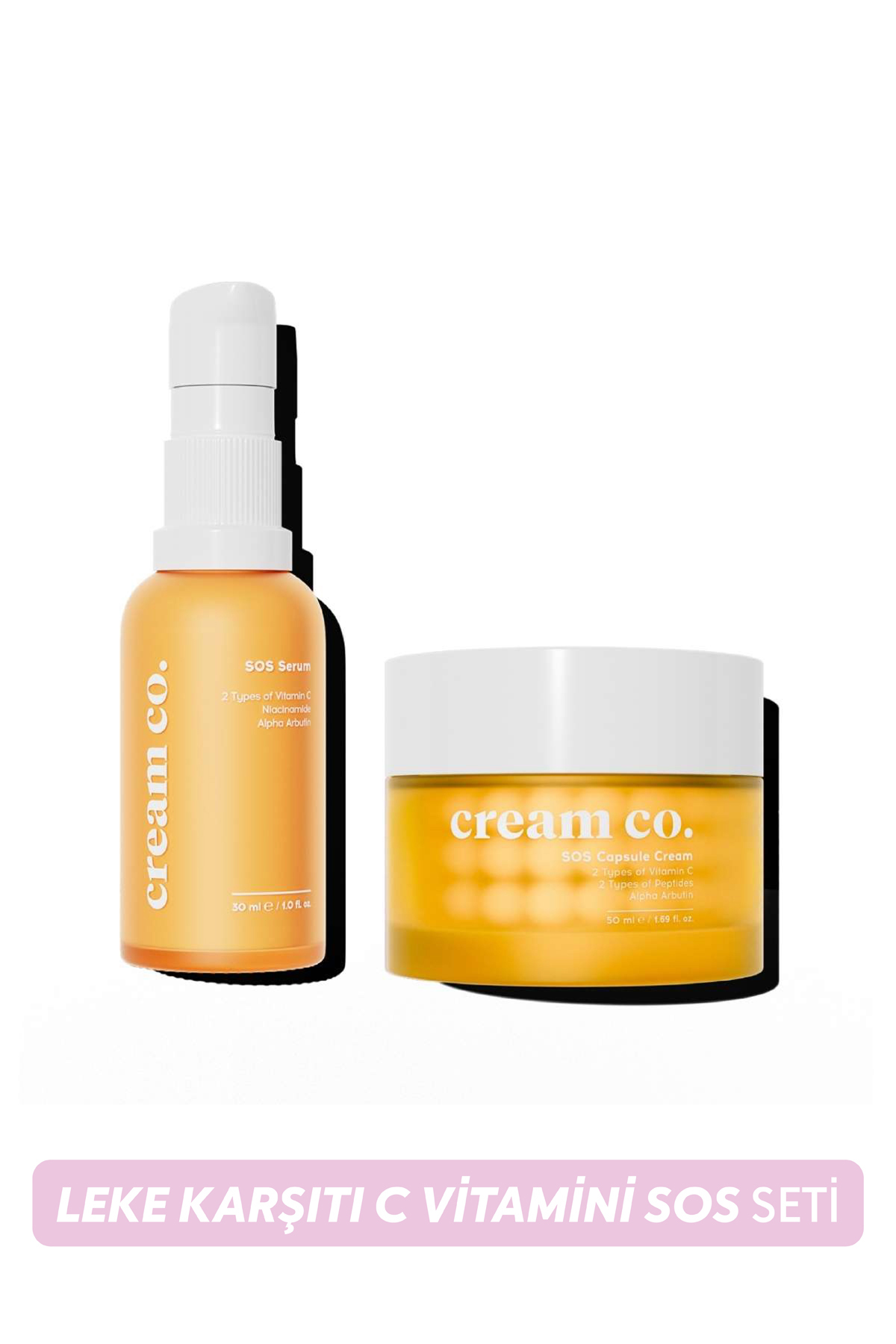 Cream Co. Leke Karşıtı Yenileyici Aydınlatıcı Cilt Tonu Eşitleyici C Vitamini SOS Seti