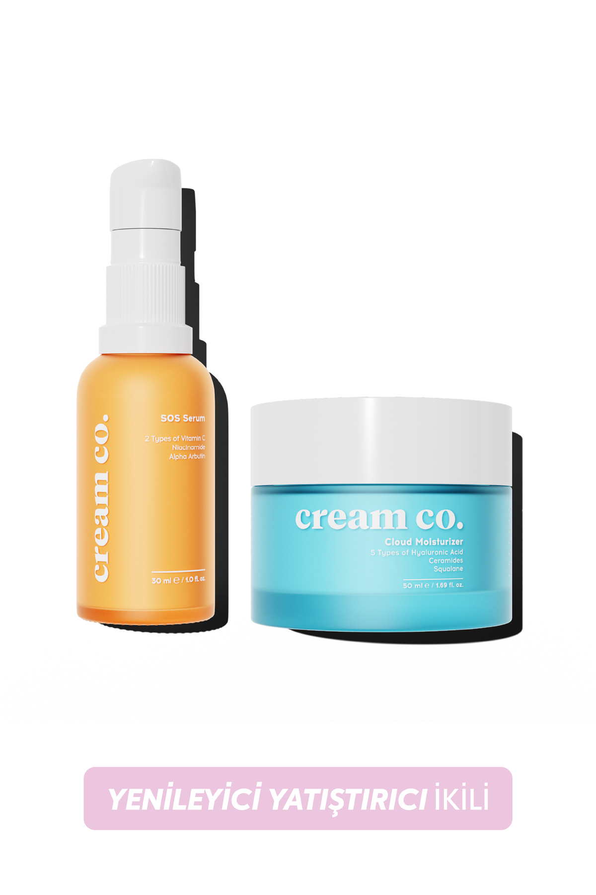 Cream Co. Yenileyici Leke & Akne Karşıtı Pürüzsüzleştirici Yatıştırıcı Onarıcı Nemlendirici İkili
