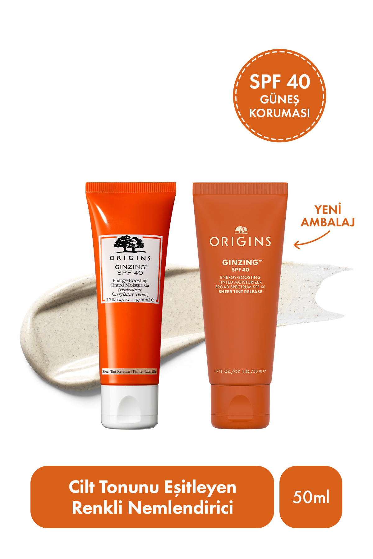Origins Kafein Içeren Ginzing Spf 40 Canlandırıcı Ve Aydınlık Görünüm Veren Renkli Nemlendirici 50 ml