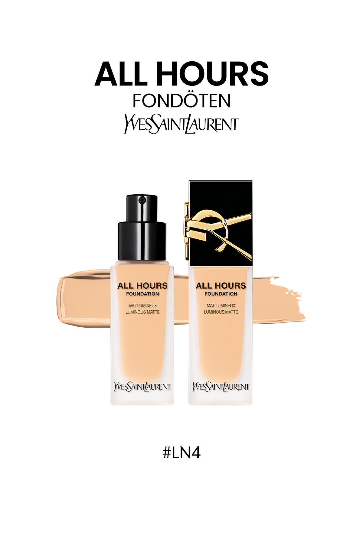Yves Saint Laurent All Hours Tüm Gün Süren Işıltılı Mat Bitişli Fondöten Ln4 3614273593540