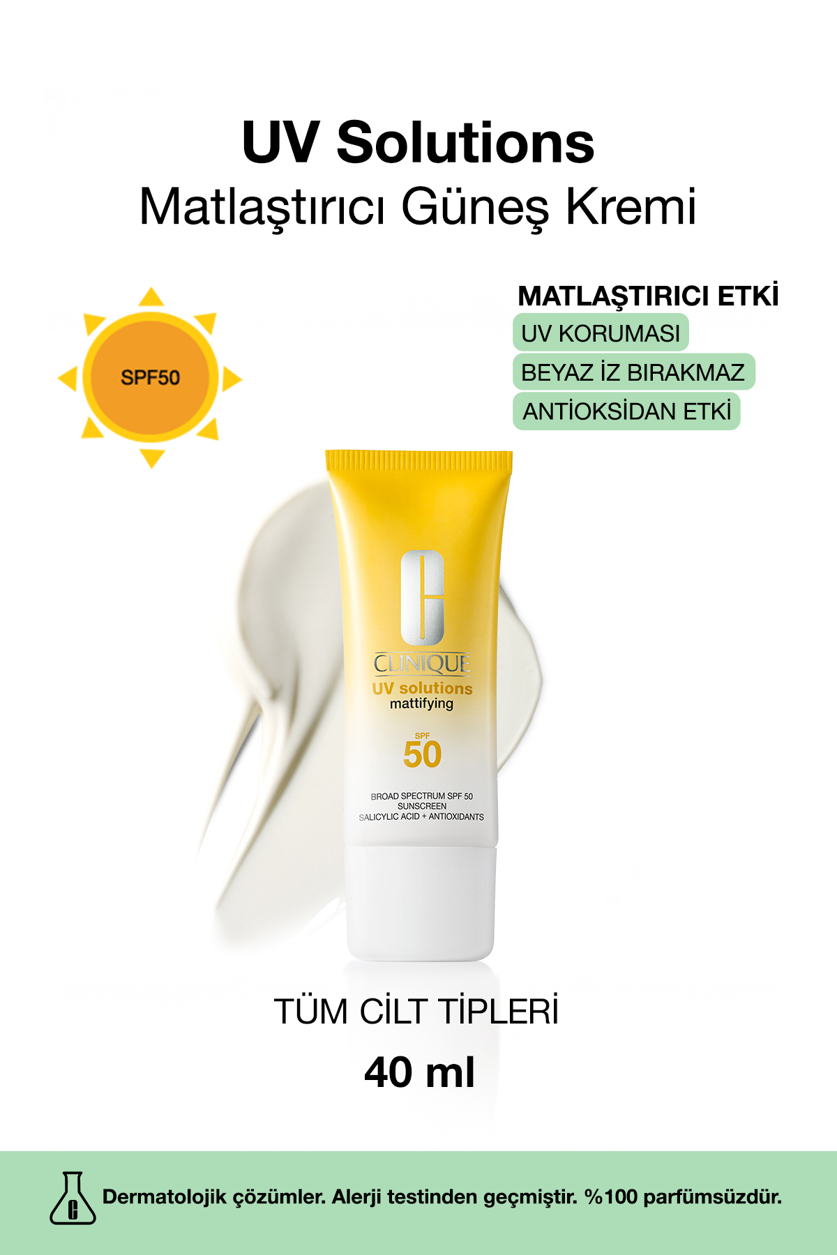 Clinique UV Solutions Matlaştırıcı Güneş Kremi SPF 50 - 40ml