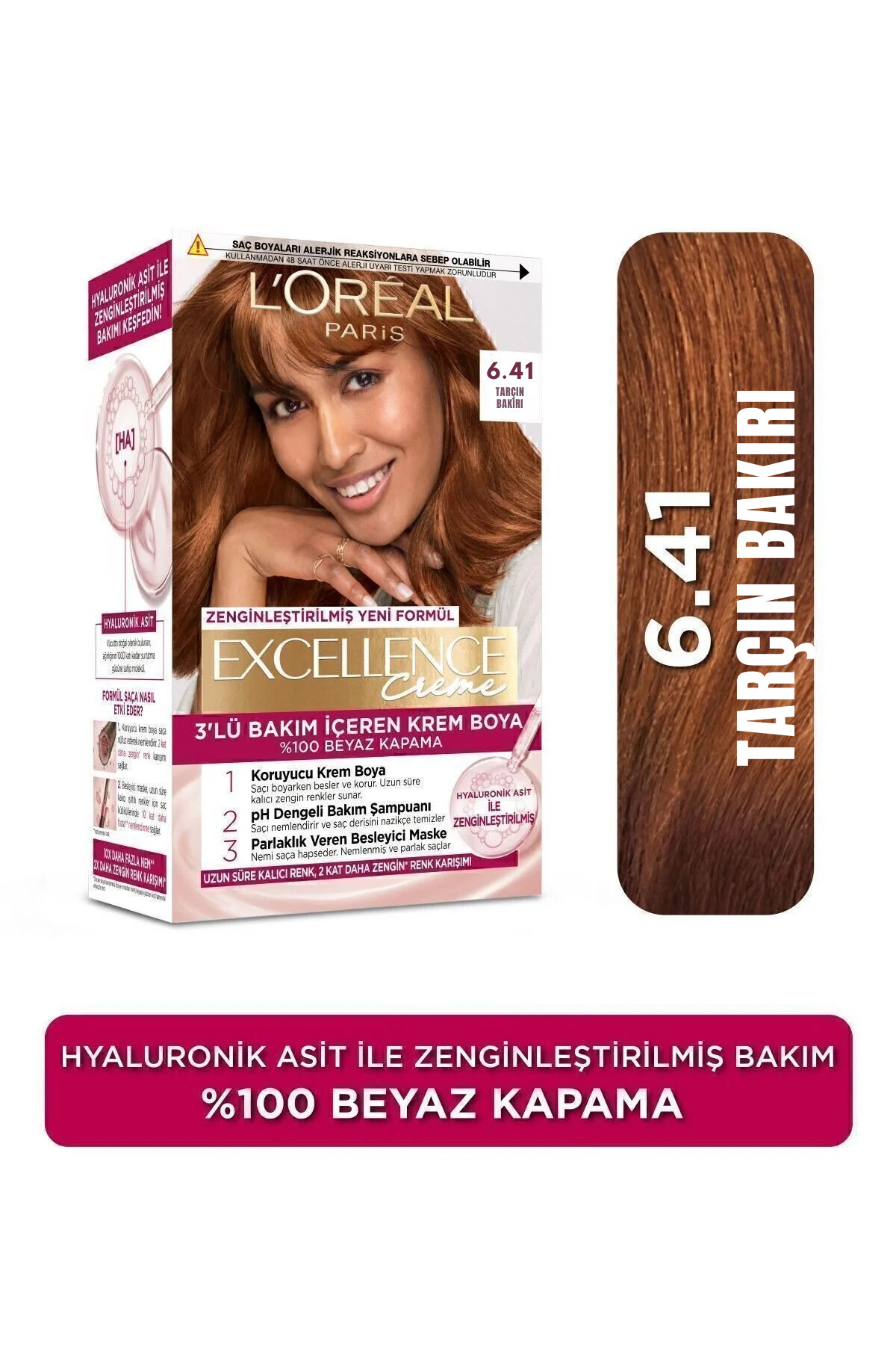 L'Oreal Paris Excellence Creme Saç Boyası 6.41 Tarçın Bakırı
