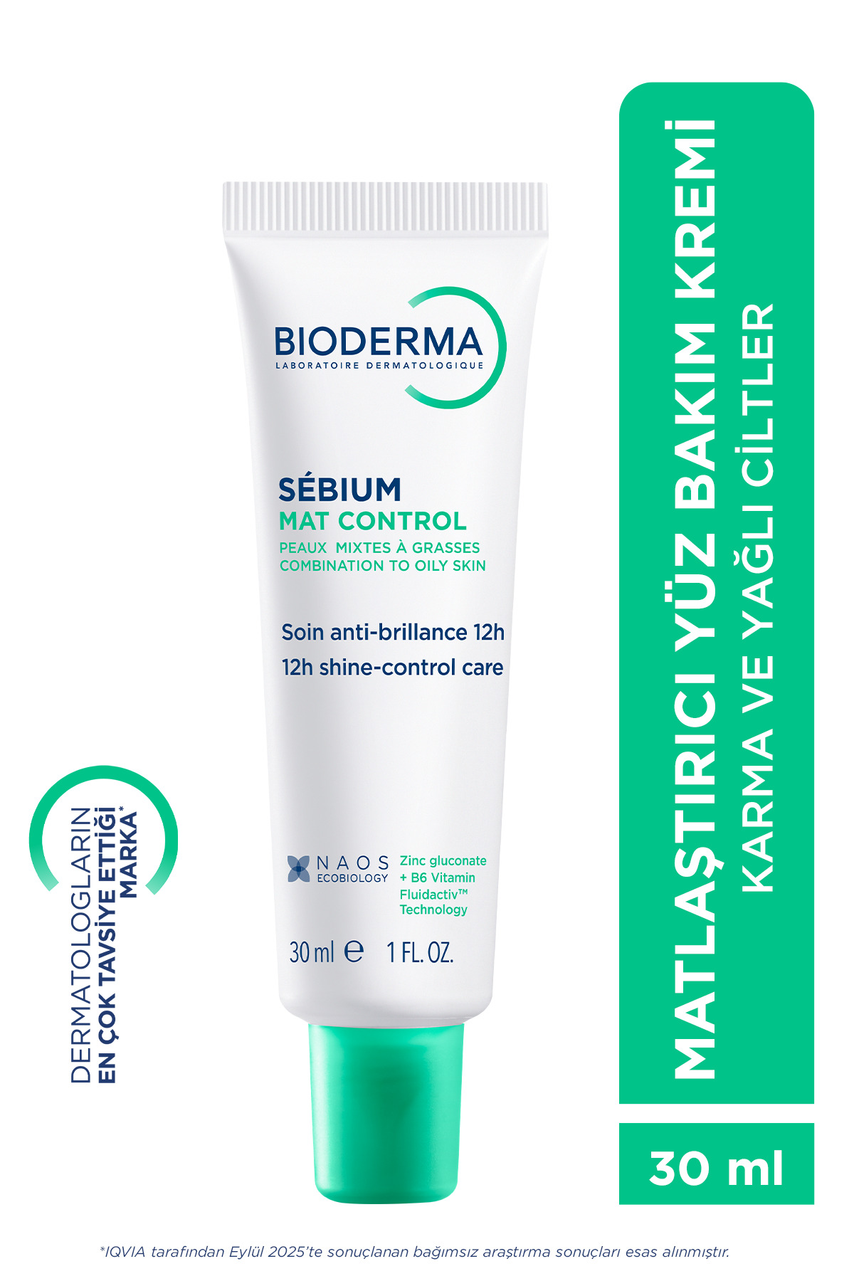 Bioderma Sebium Mat Control Karma ve Yağlı Ciltler İçin Salisilik Asit İçeren Matlaştırıcı Bakım Kremi 30 ml