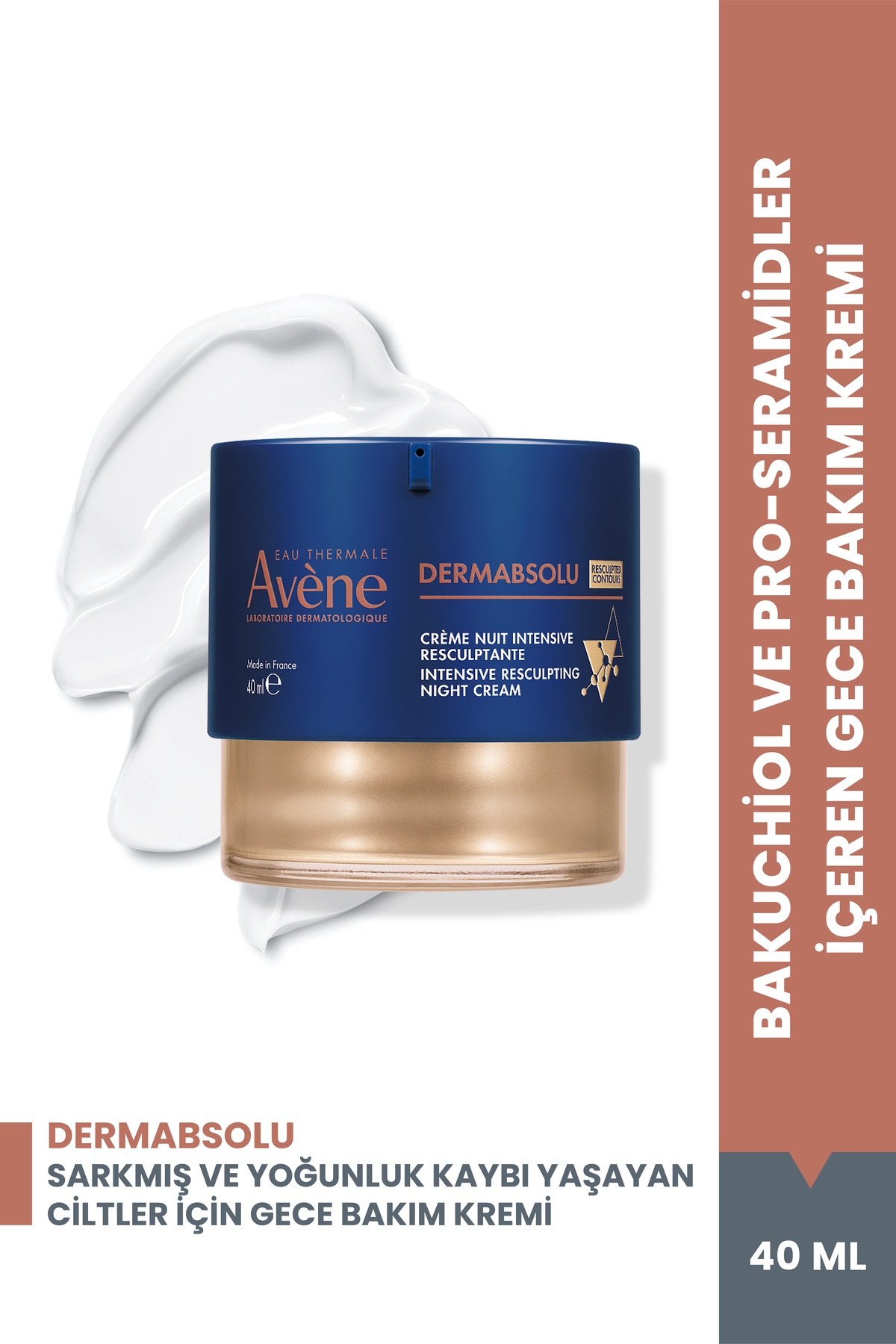 Avene DermAbsolu Sıkılık ve Yoğunluk Kaybı Yaşayan Ciltler için Gece Bakım Kremi 40 ml