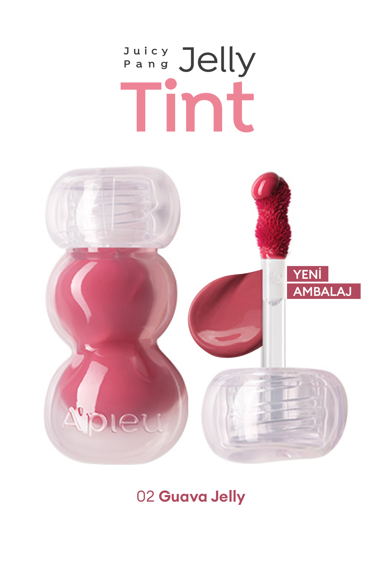 Missha Doğal ve Parlak Görünüm Sunan Jel Yapılı Tint A'PIEU Juicy Pang Jelly Tint (02 Guava Jelly)