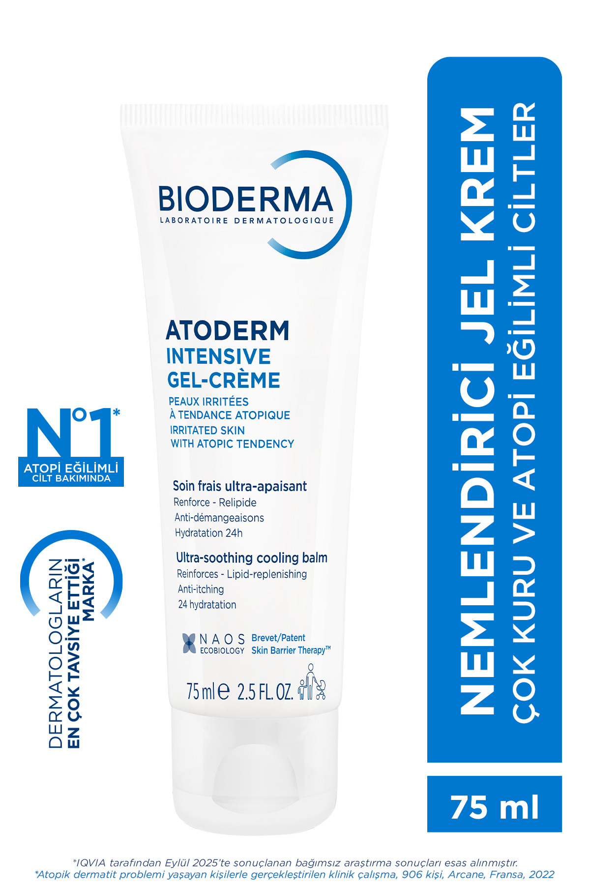 Bioderma Atoderm Intensive Gel Cream Kuru, Atopi Eğilimli Cilt Niasinamid İçeren Nemlendirici Jel Krem 75 ml