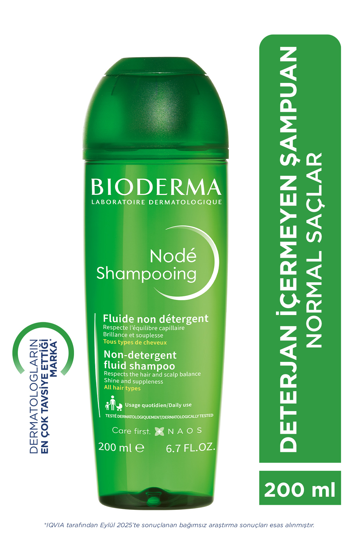 Bioderma Node Fluid Shampoo Tüm Saç Tipleri için Deterjan İçermeyen Günlük Besleyici Şampuan 200 ml