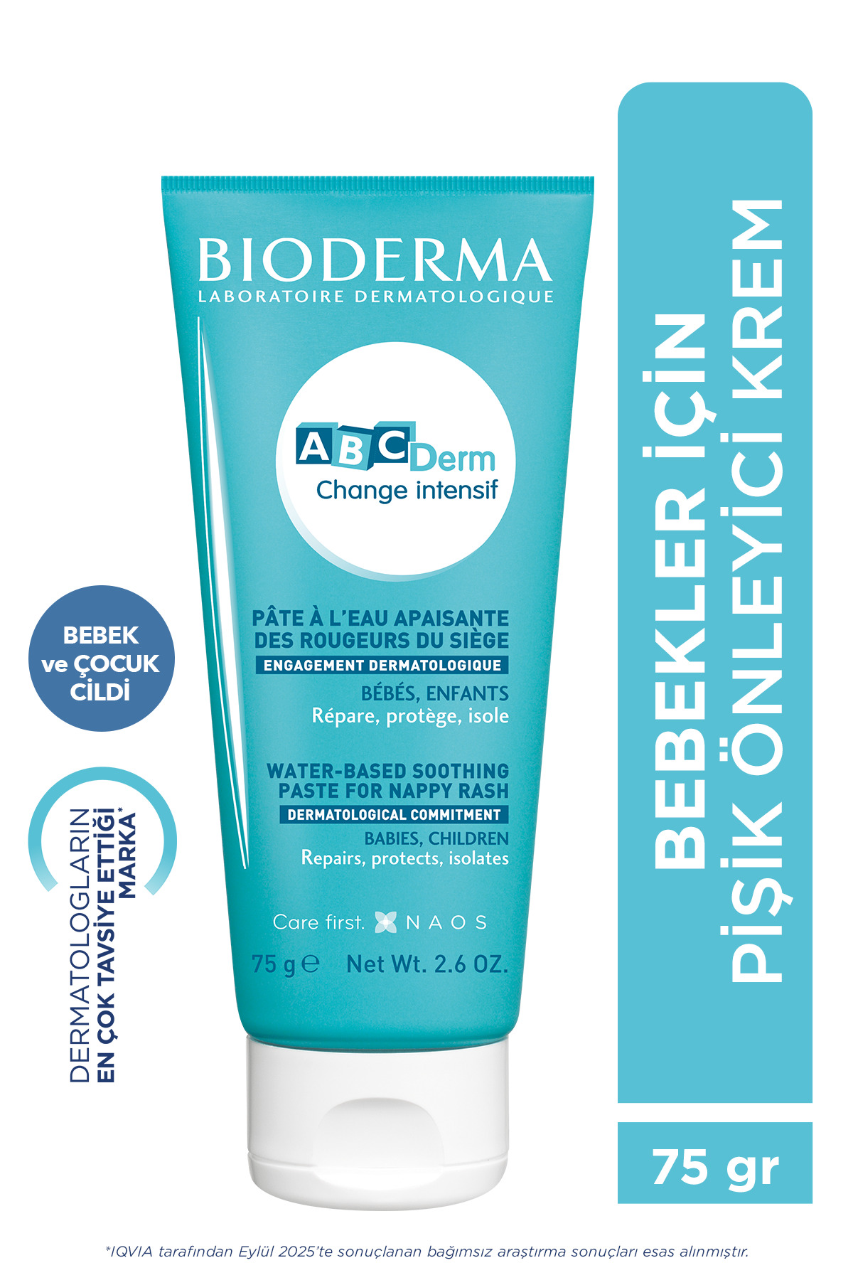 Bioderma ABCDerm Change Intensive Yenidoğan, Bebek, Çocuk için Pişik Önleyici Su Bazlı Bakım Kremi 75 gr