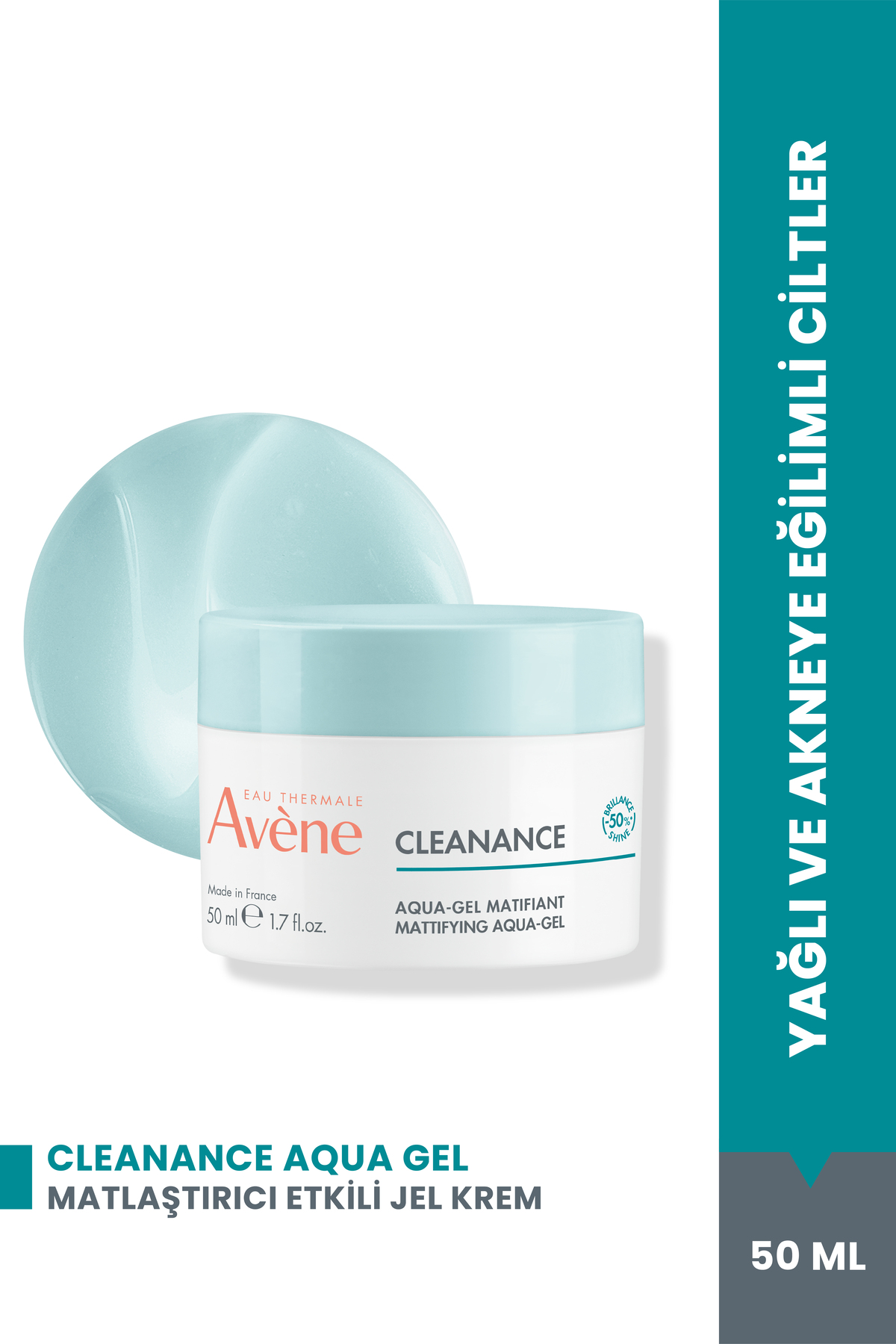 Avene Cleanance Aqua Gel Matlaştırıcı ve Gözenek Sıkılaştırıcı Nemlendirici Jel Krem 50 ml