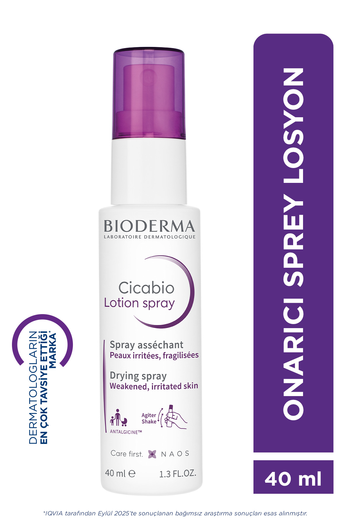 Bioderma Cicabio Lotion Spray Bebek &Çocuk, Yetişkin, Yatıştırıcı, Onarıcı Yüz ve Vücut Sprey 40 ml