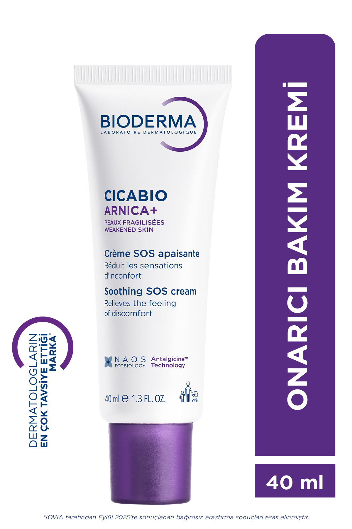 Bioderma Cicabio Arnica+ Morluk, Şişlik Karşıtı Bebek&Çocuk, Yetişkin Onarıcı Yatıştırıcı Bakım Kremi, 40ml
