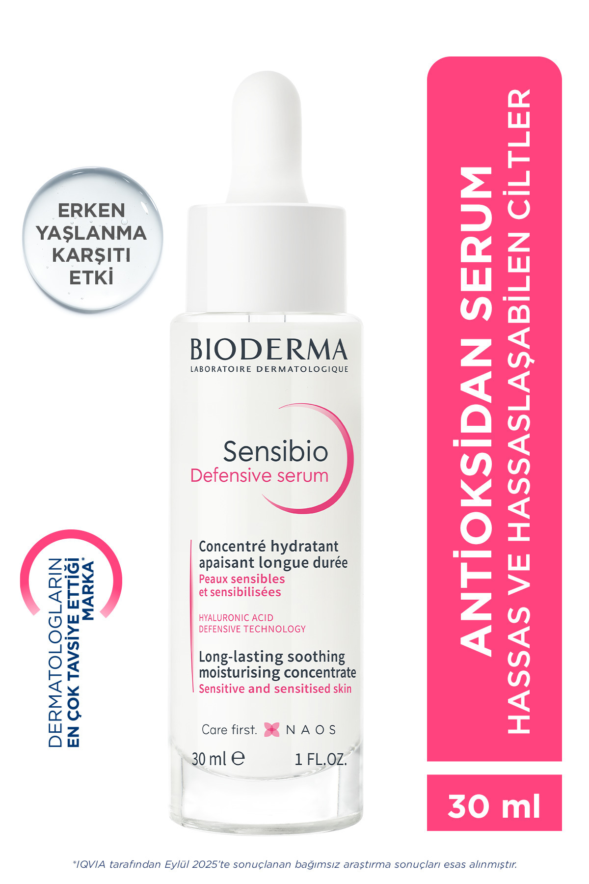 Bioderma Sensibio Defensive Hassas Cilt Yaşlanma Karşıtı Hyaluronik Asit Nemlendirici Antioksidan Serum 30ml