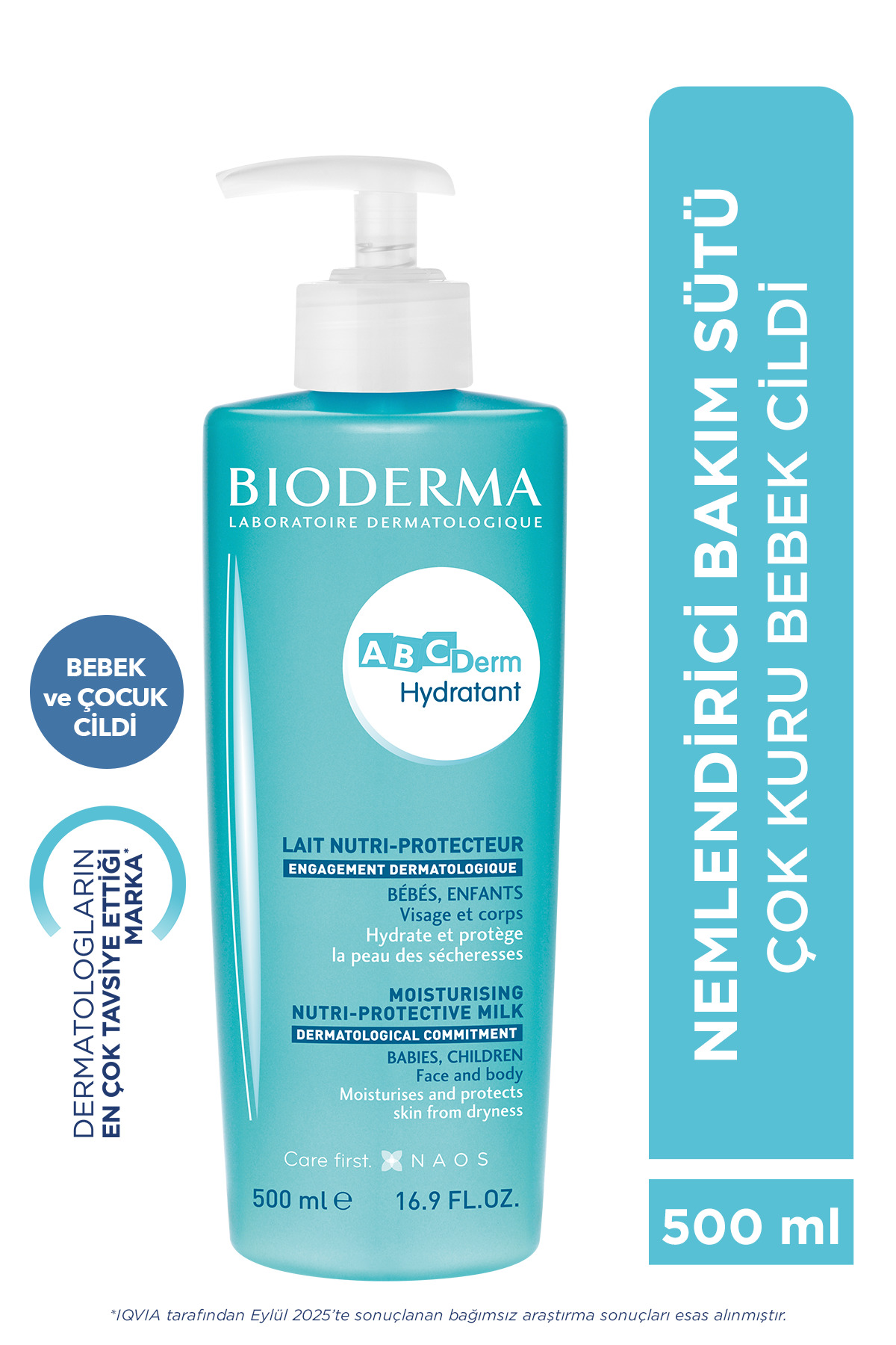 Bioderma ABCDerm Hydratant Yenidoğan, Bebek ve Çocuk için Besleyici Yoğun Nemlendirici Bakım Kremi 500 ml
